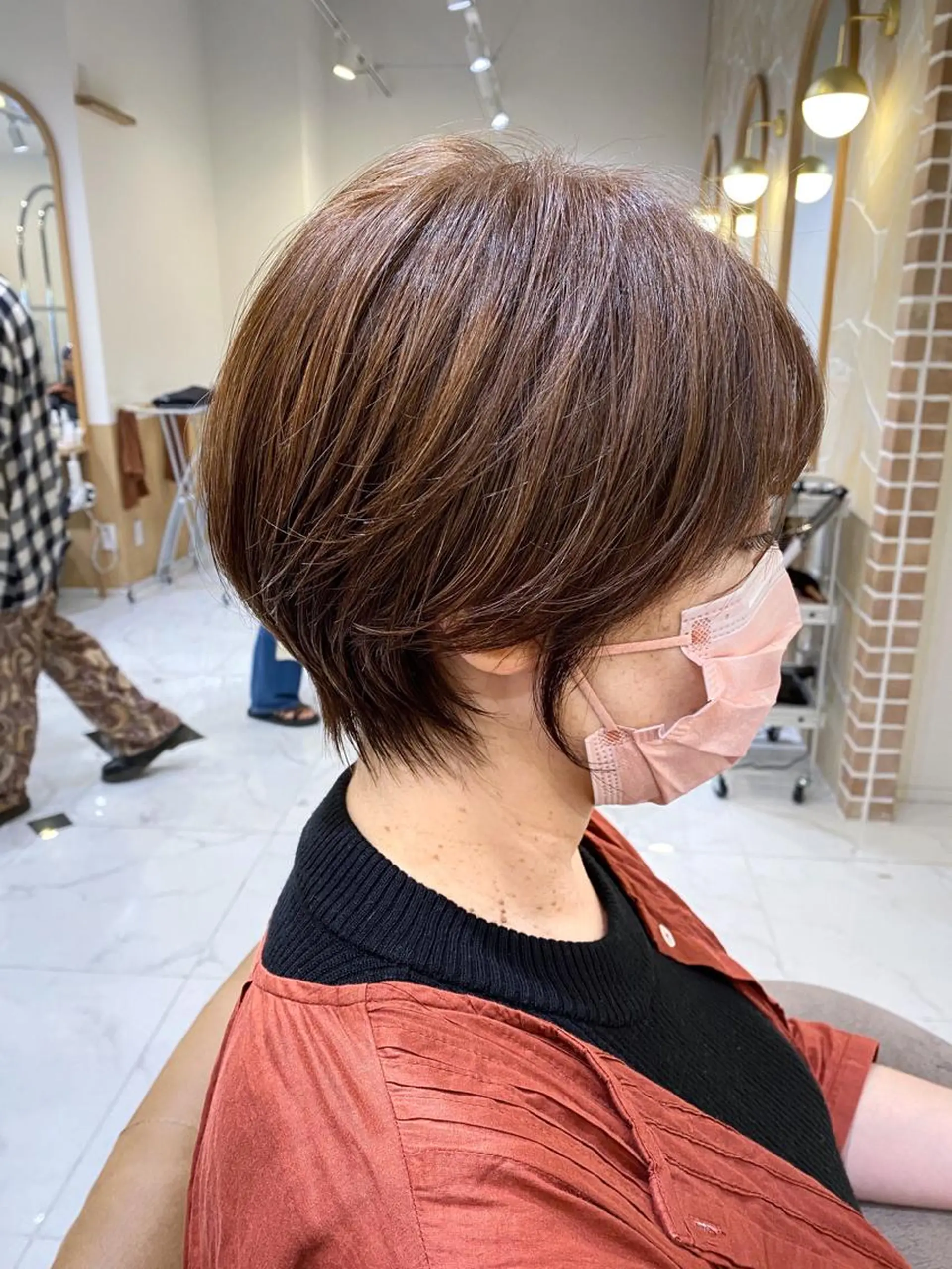 ショート くびれヘア ショートヘア カット ヘアカラー トリートメント 坂井 茅聖のヘアスタイル