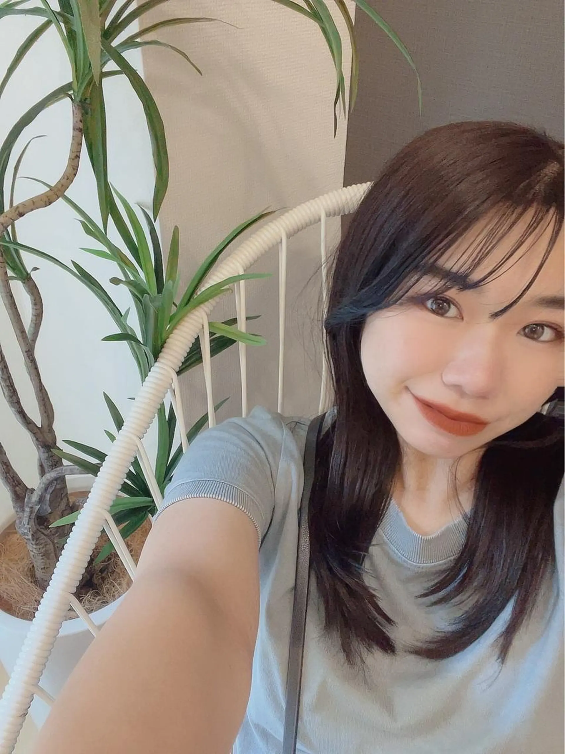 セミロング カラー ベージュカラー ブラウンカラー ブラウンベージュ くびれヘア 顔周りカット 顔周り/くびれヘア 韓国ヘア💕風間るなのヘアスタイル