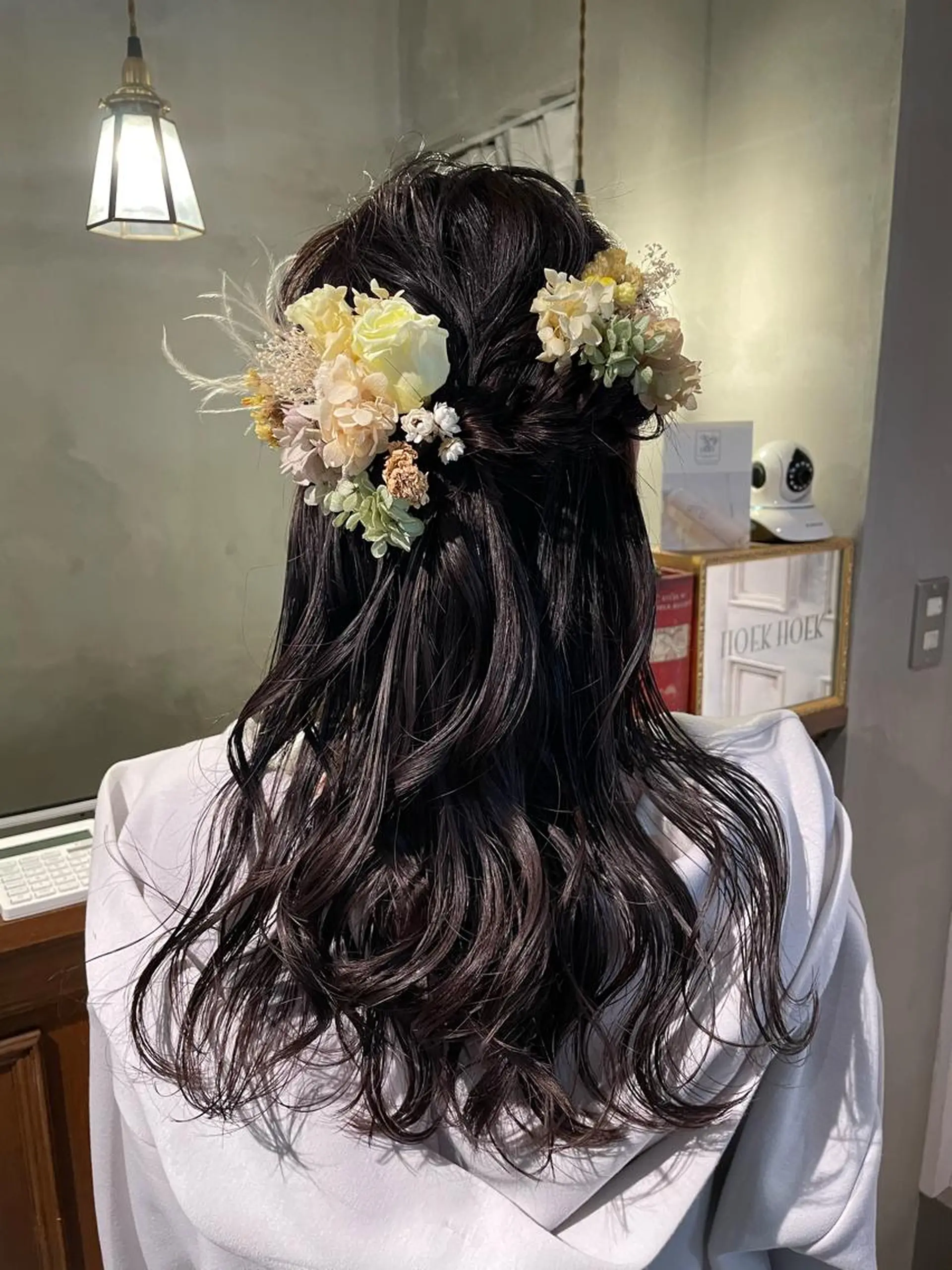 ロング ヘアアレンジ ハーフアップ 中村 彩乃のヘアスタイル