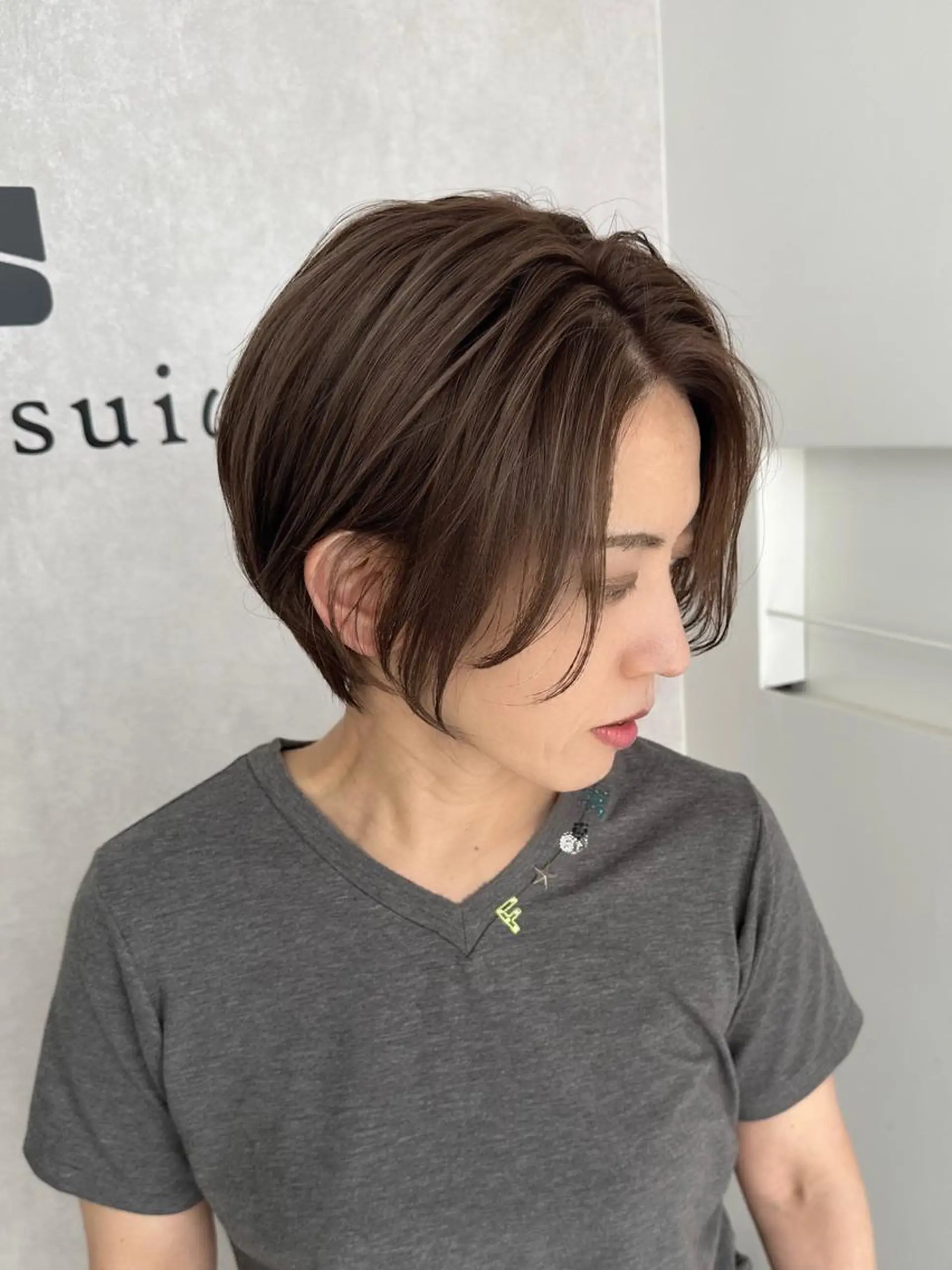 ショート カラー ショートボブ ハイライトカラー ボブ ハイライト ショートヘア hair salon suiw所属・ハイトーンショート 特化吉田義隆のヘアスタイル