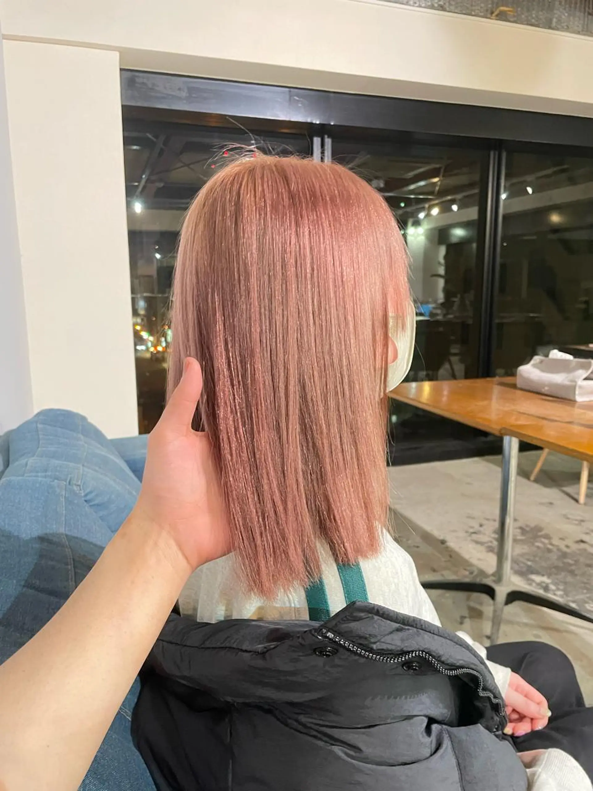 ミディアム カラー ベージュカラー イヤリングカラー インナーカラー ボブ ボブインナー メンズ/パーマ/ ブリーチ/KAITOのヘアスタイル