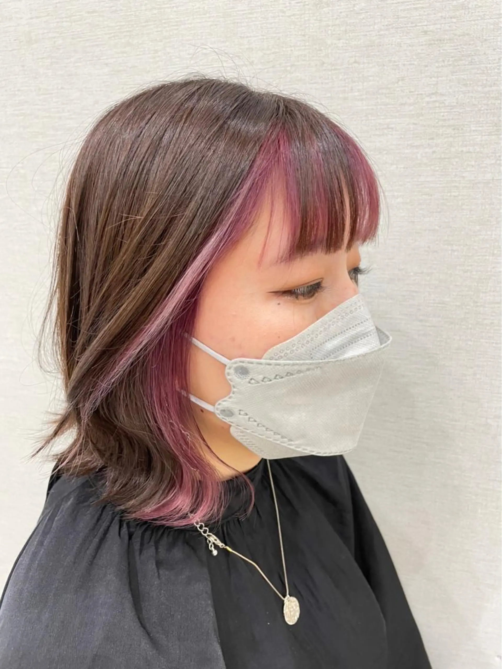 ショート カラー ミストバング  フェイスフレーミング bh.maara デザイン／ハイトーンのヘアスタイル
