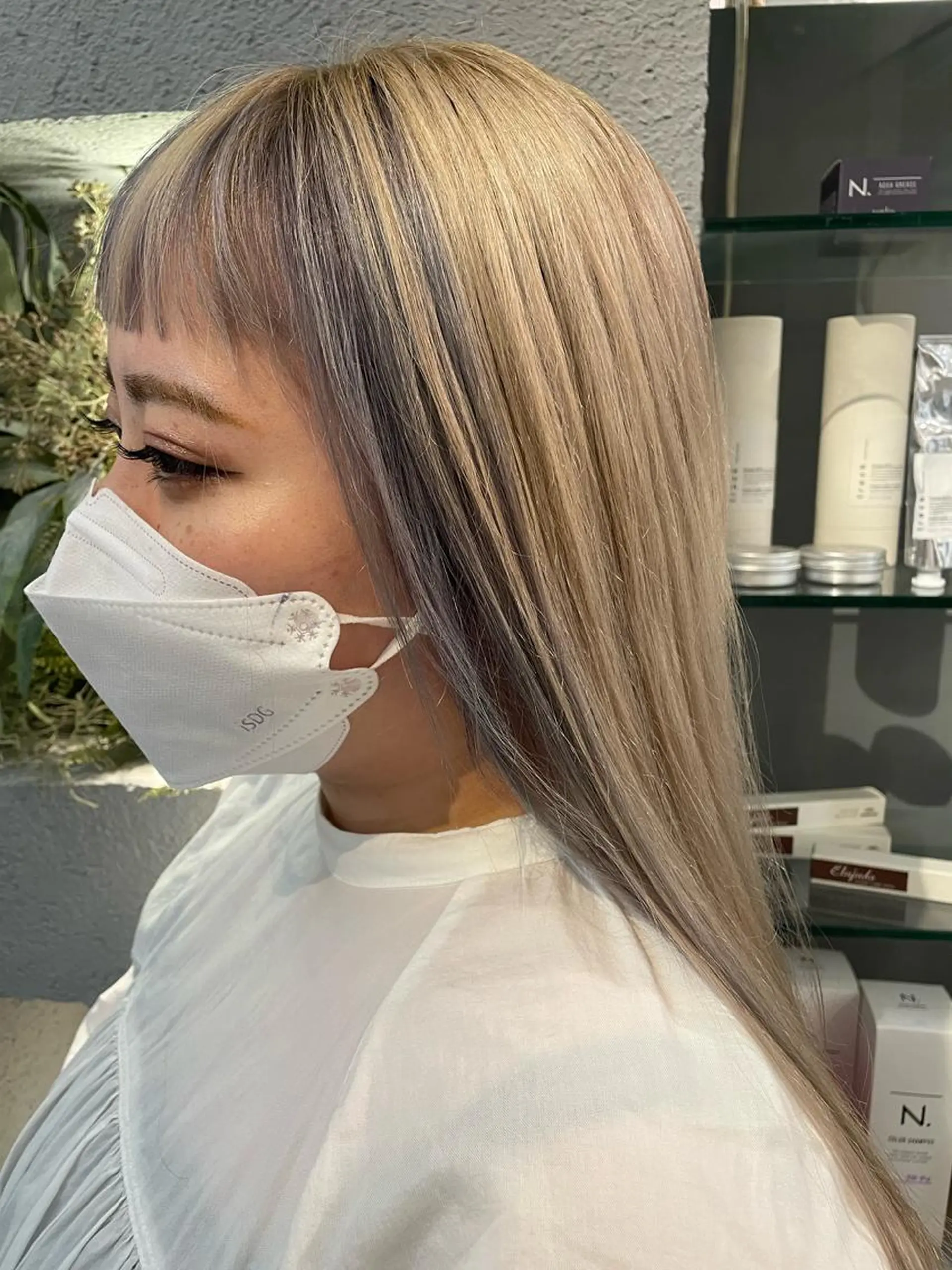 カラー ベージュカラー ホワイトベージュ sato ayaka ｜透明感カラー🫧のヘアスタイル