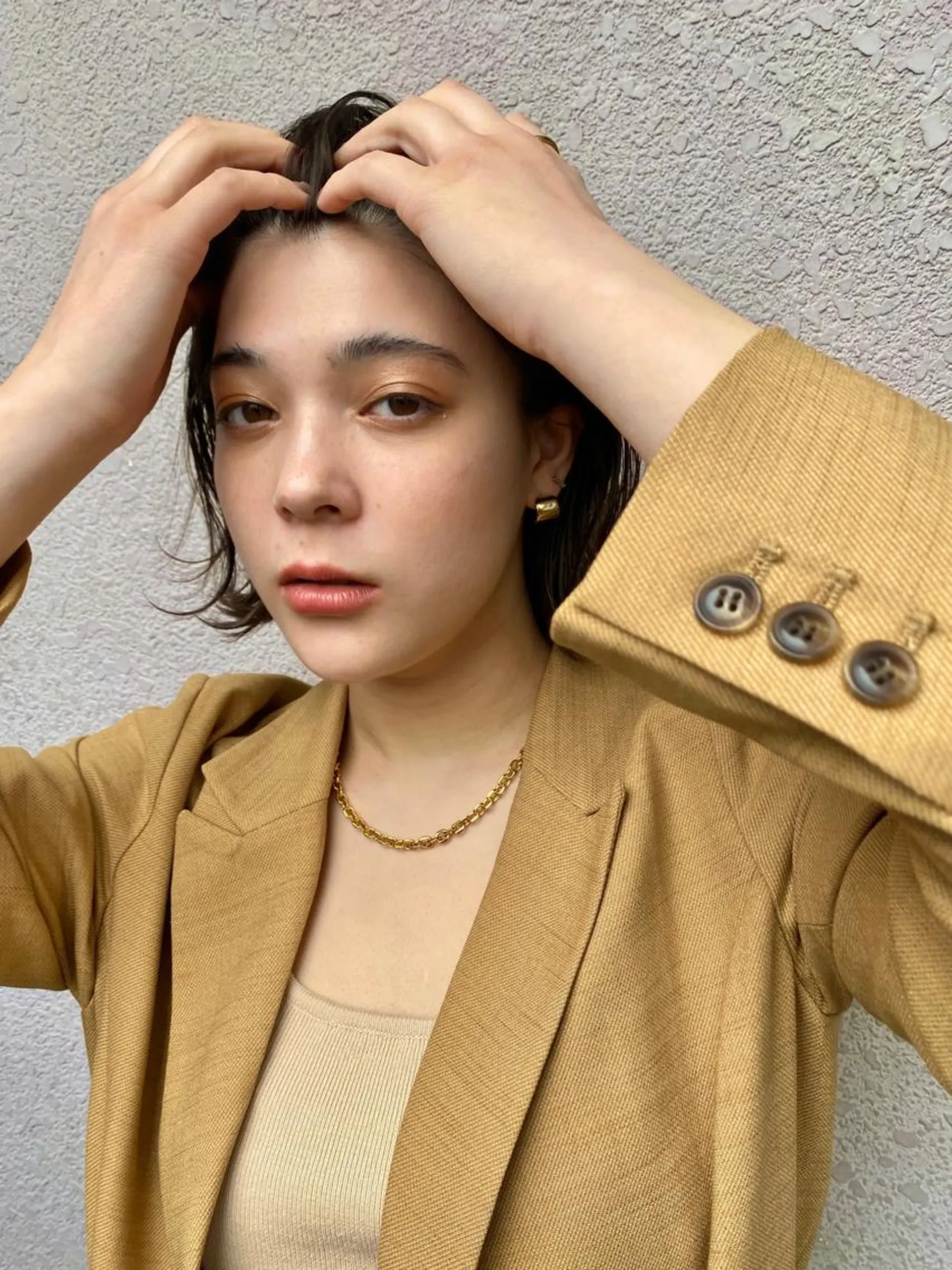 ショート カラー ヘアアレンジ 切りっぱなしボブ ボブ カット ヘアカラー トリートメント ヘッドスパ ナカジマ ボブ/レイヤーのヘアスタイル