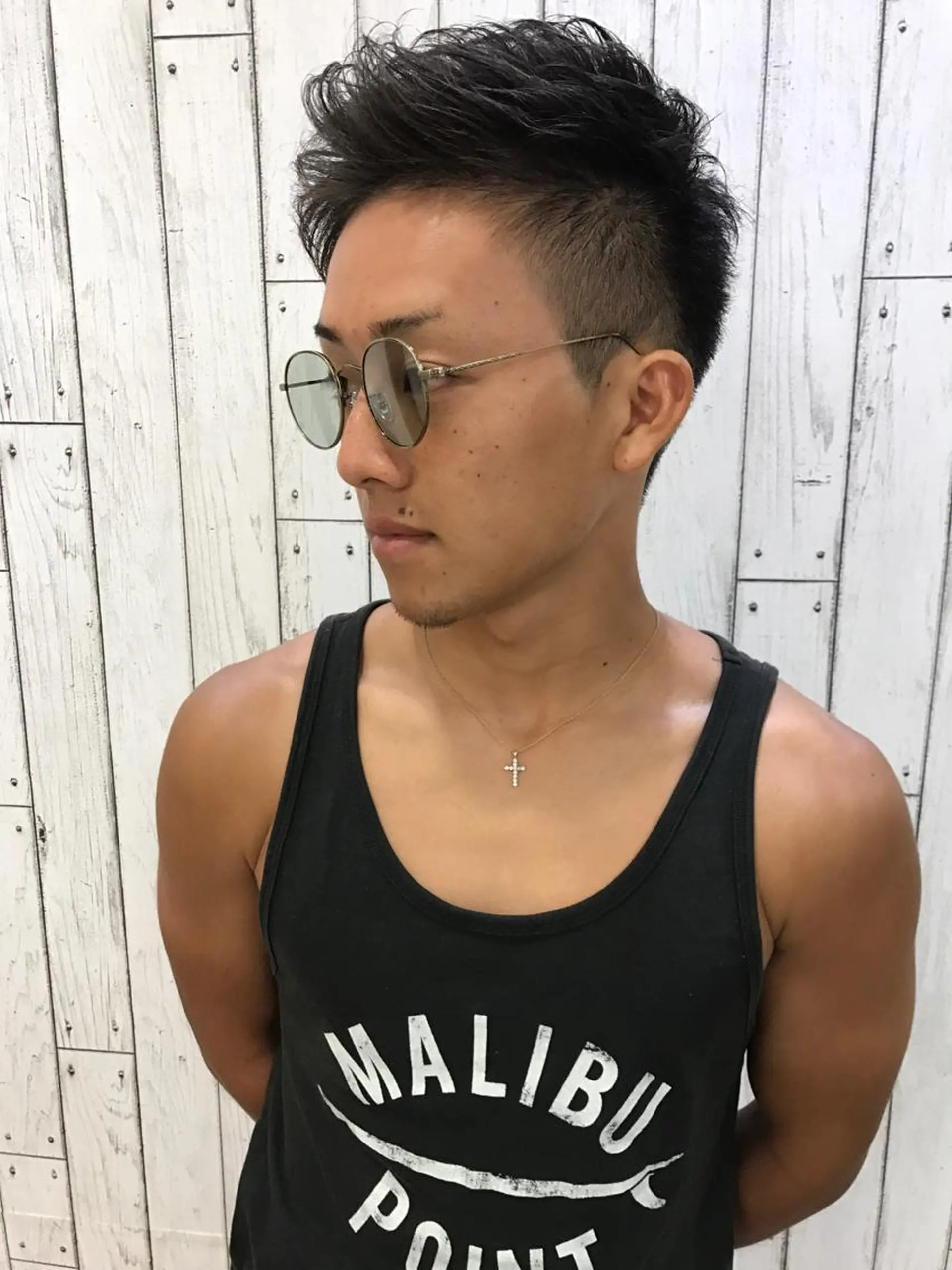 ショート カラー パーマ メンズ メンズパーマ カット 🟦メンズパーマ🟦 横浜駅｜小上馬淳司のヘアスタイル