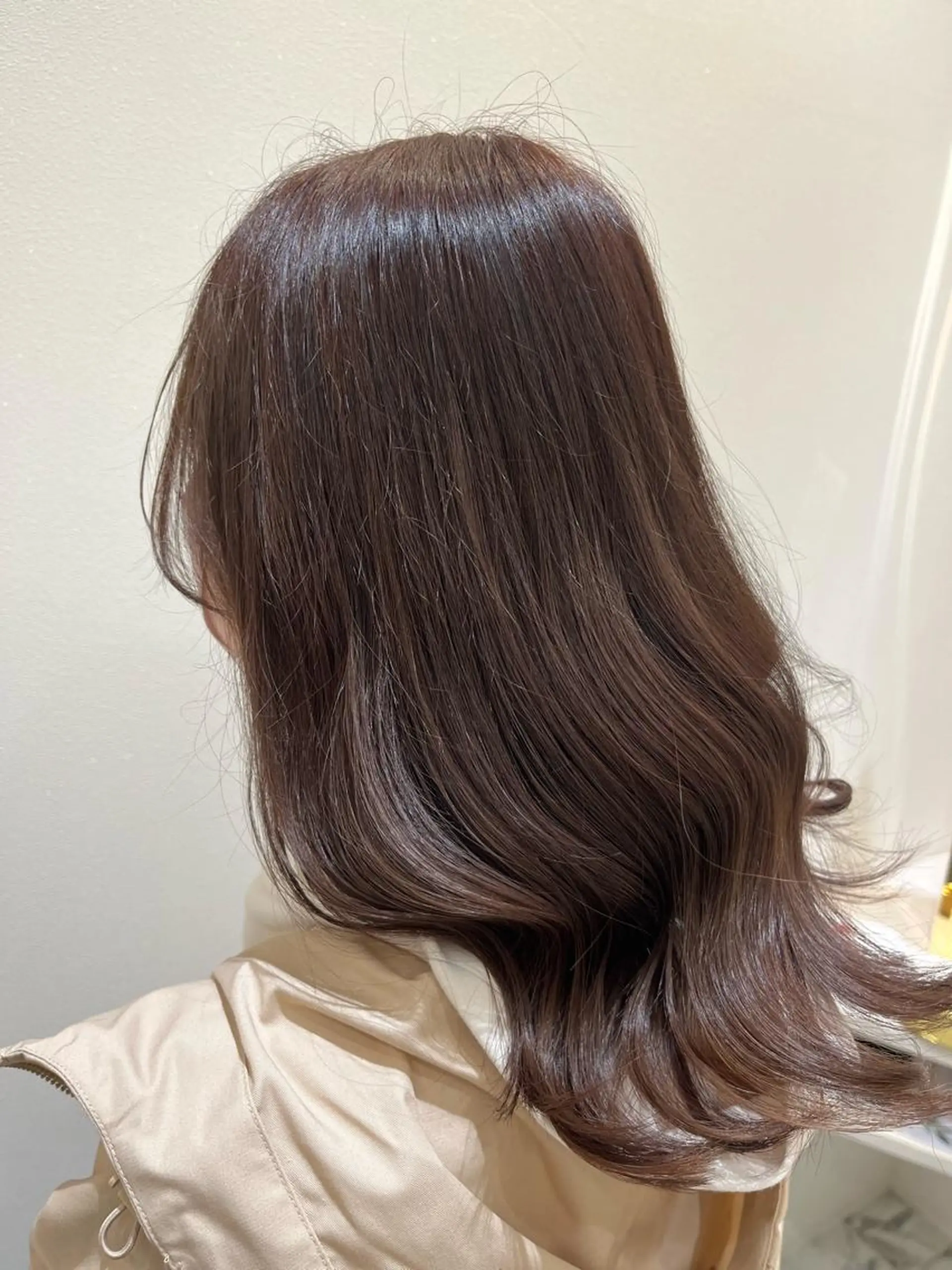 セミロング カラー ベージュカラー ラベンダーカラー ラベンダーベージュ 京都着物レンタル なごみの輪のヘアスタイル