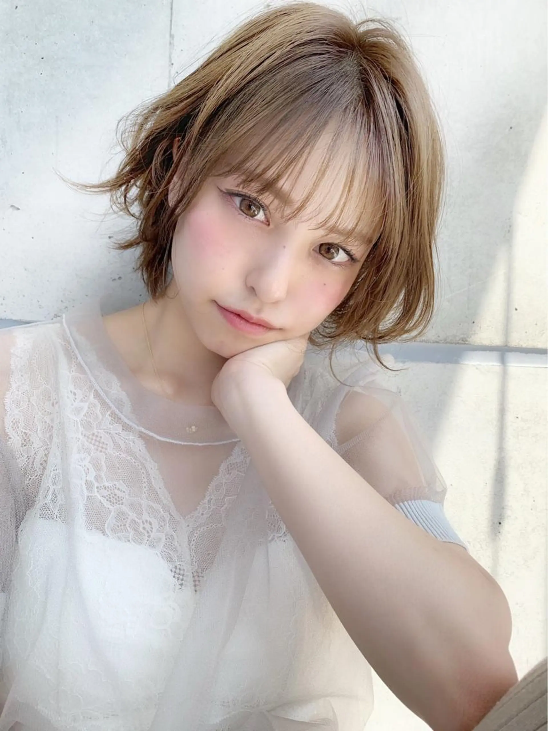 ショート カラー 💘トレンドスタイル 💘透明感ヘアのヘアスタイル