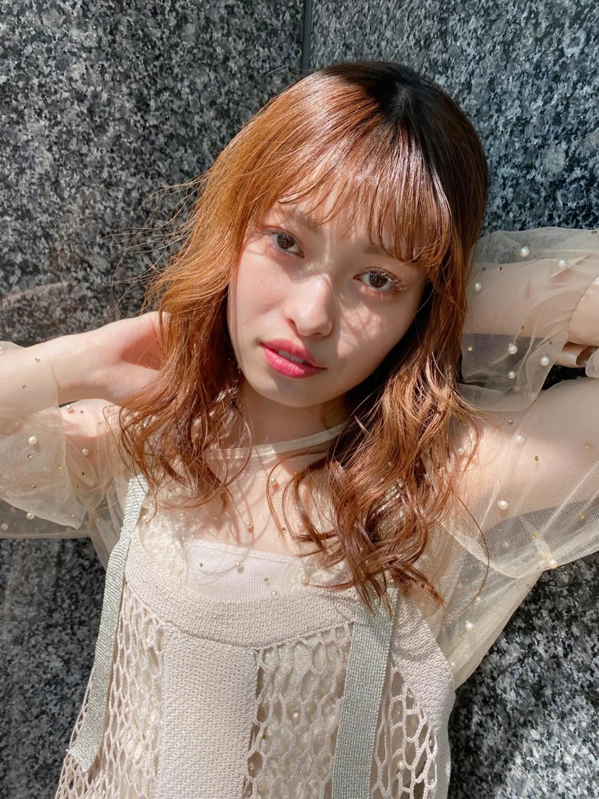 ミディアム 🌼透明感艶カラー オリーブ🌼河村咲のヘアスタイル