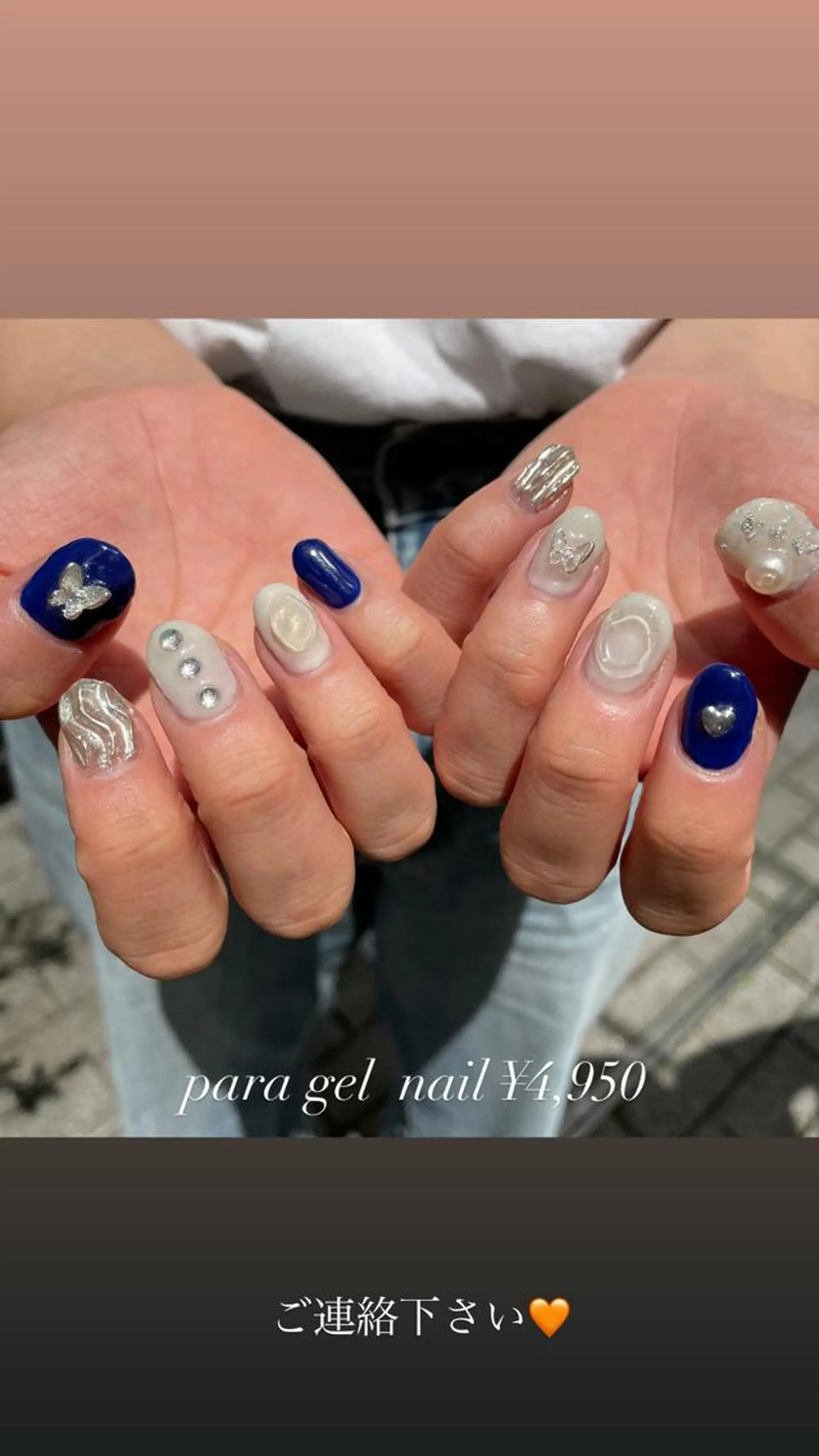 ネイル ジェルネイル パラジェル ハンドネイル 淡色ネイル 🎀moeのネイルデザイン