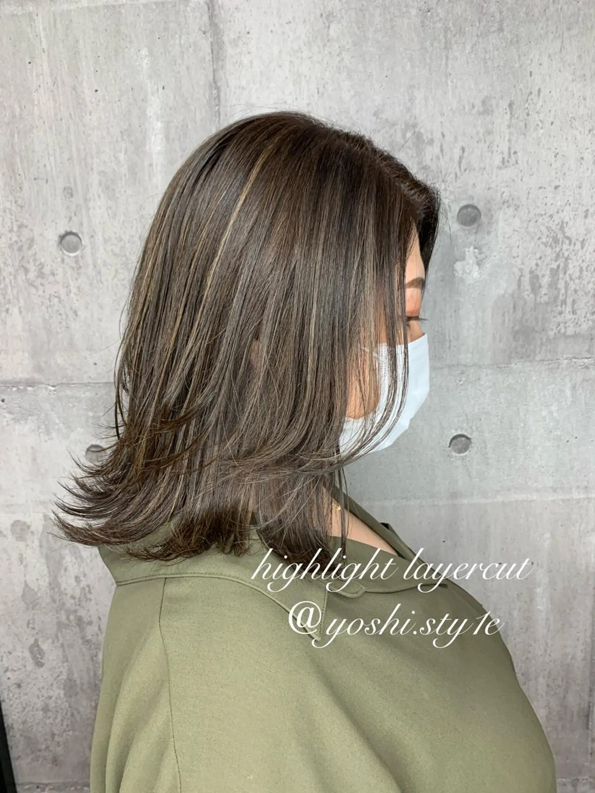 ミディアム ハイライト yoshihara yuukiのヘアスタイル