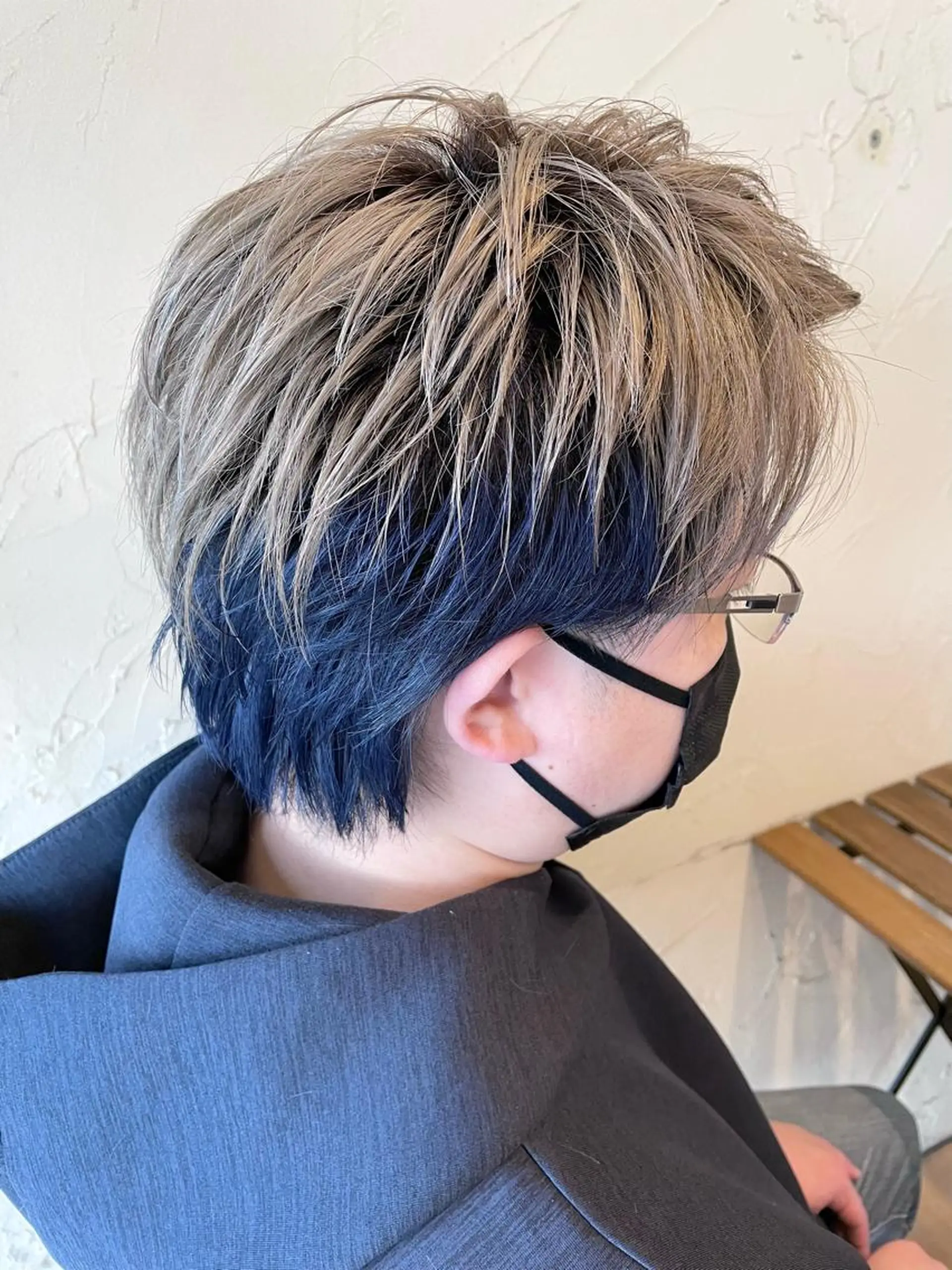 ショート カラー メンズ メンズウルフカット ウルフカット カット ヘアカラー メンズ特化/パーマ指 名No.1/百瀬太郎のヘアスタイル