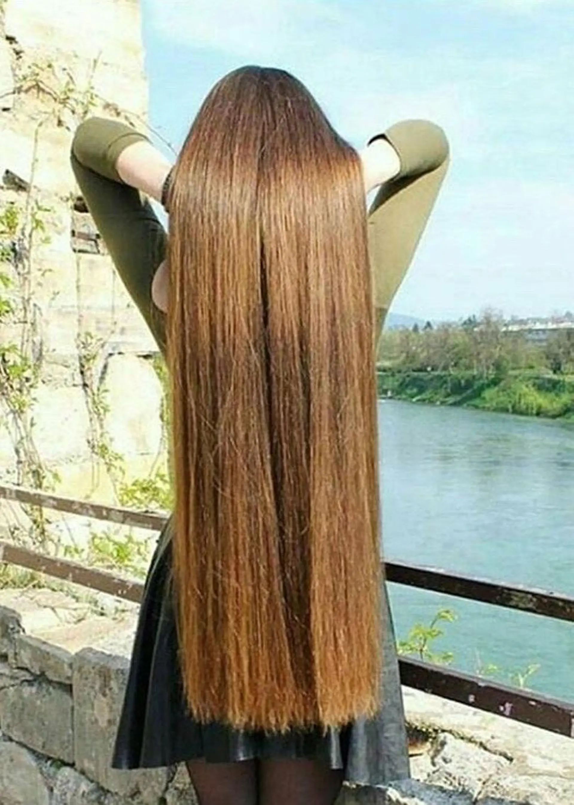 セミロング カラー パーマ チビ編み込みエクステ シールEXどぅ〜すのヘアスタイル