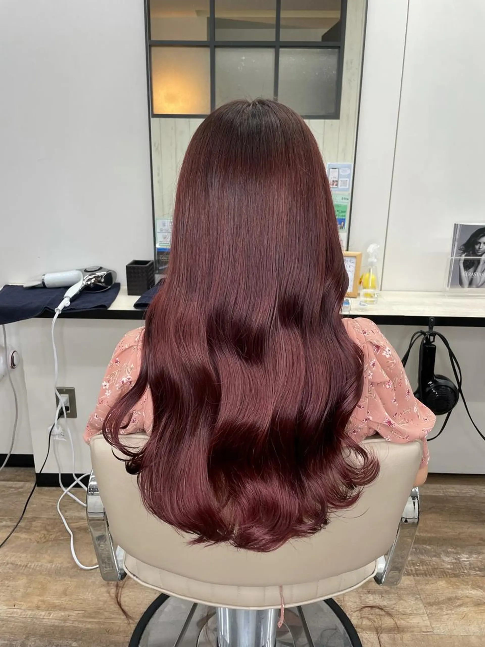 ロング カラー レッドカラー カット ヘアカラー トリートメント ヘッドスパ 栄/久屋大通り/韓国 /透明感/横山🩵のヘアスタイル