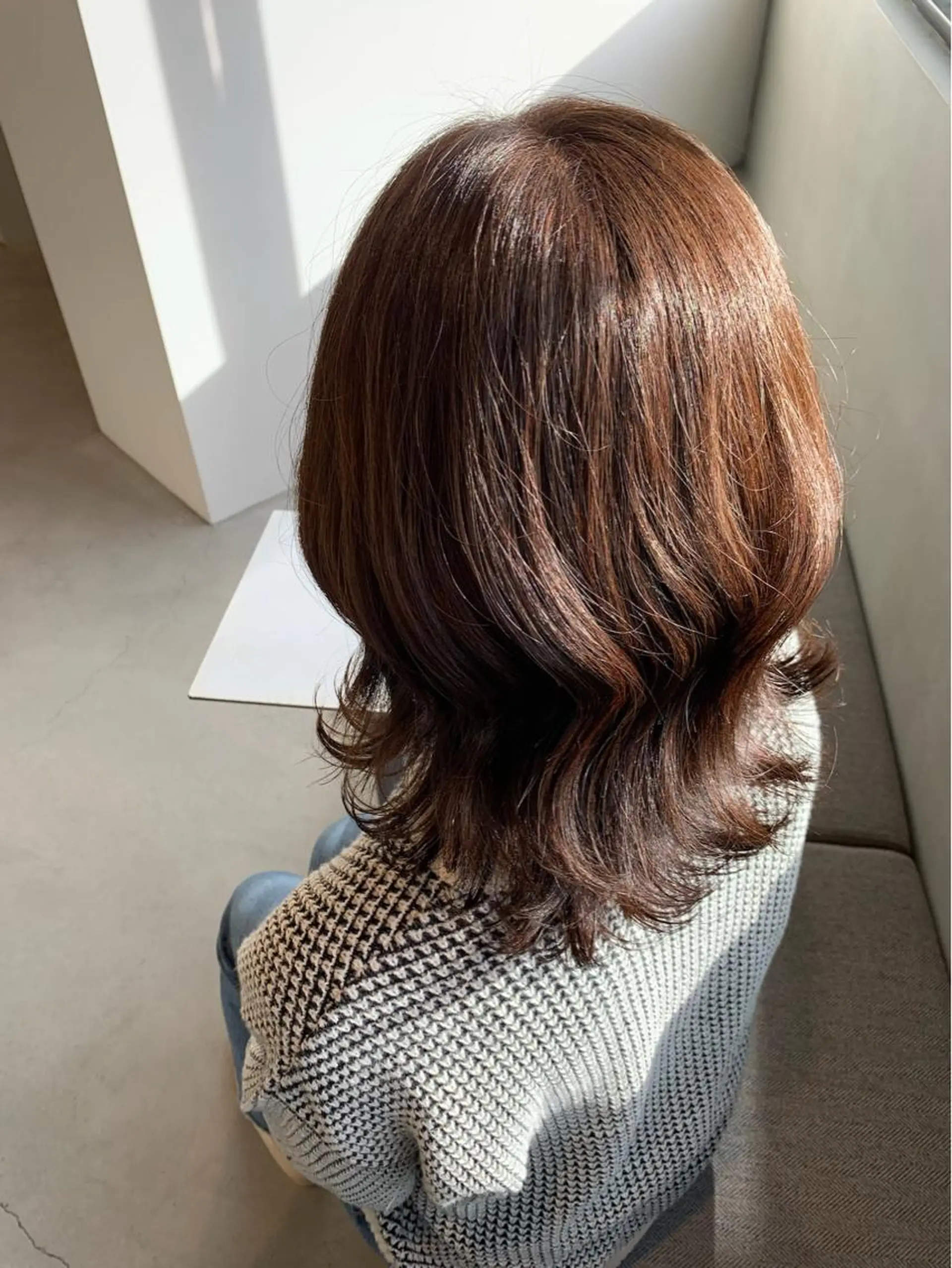 ミディアム カラー ブラウンカラー くびれヘア カット ヘアカラー トリートメント 齋藤 みさきのヘアスタイル