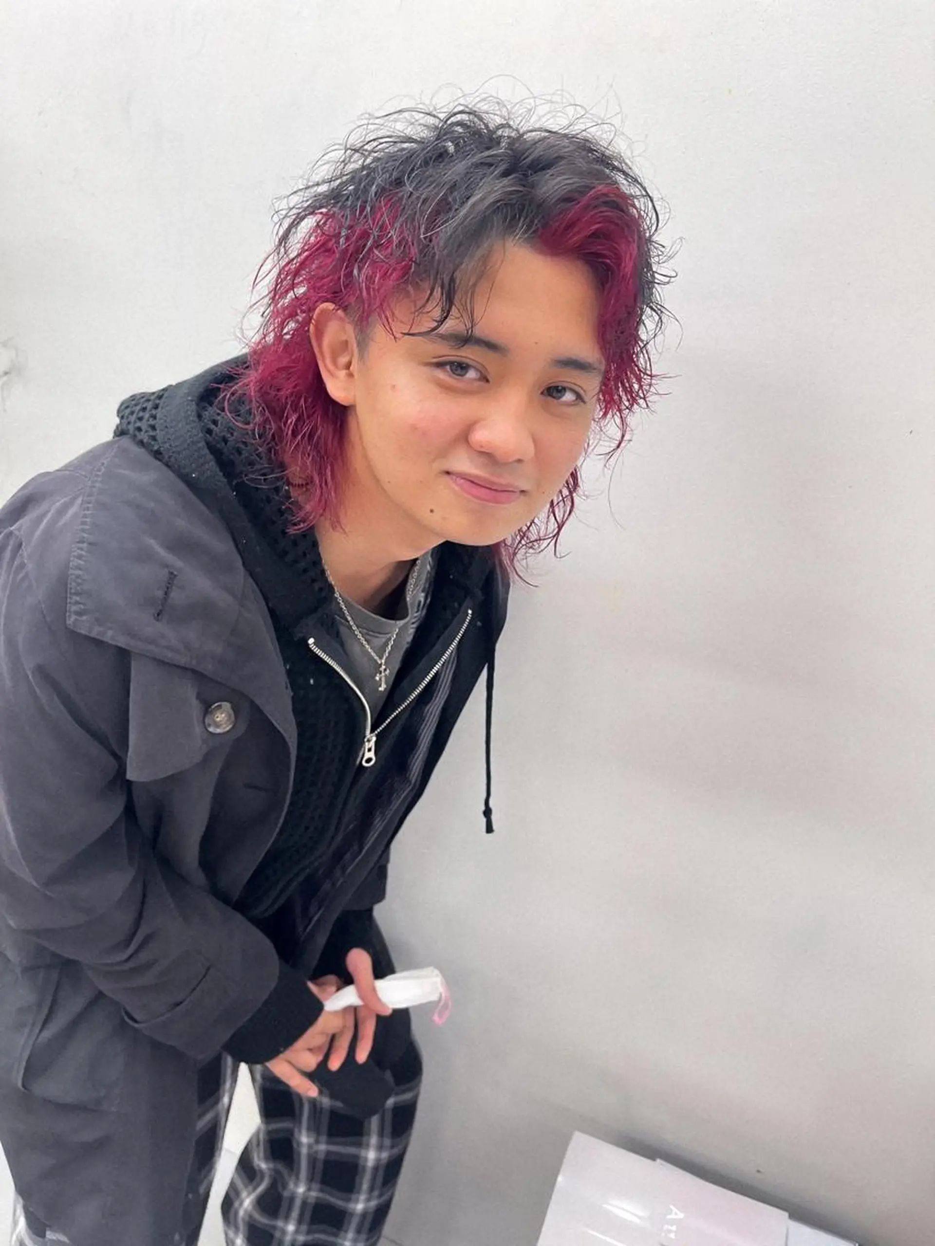 カラー パーマ メンズ メンズウルフカット ウルフカット カット パーマ 森本裕/オーナー/ スパイラルパーマのヘアスタイル