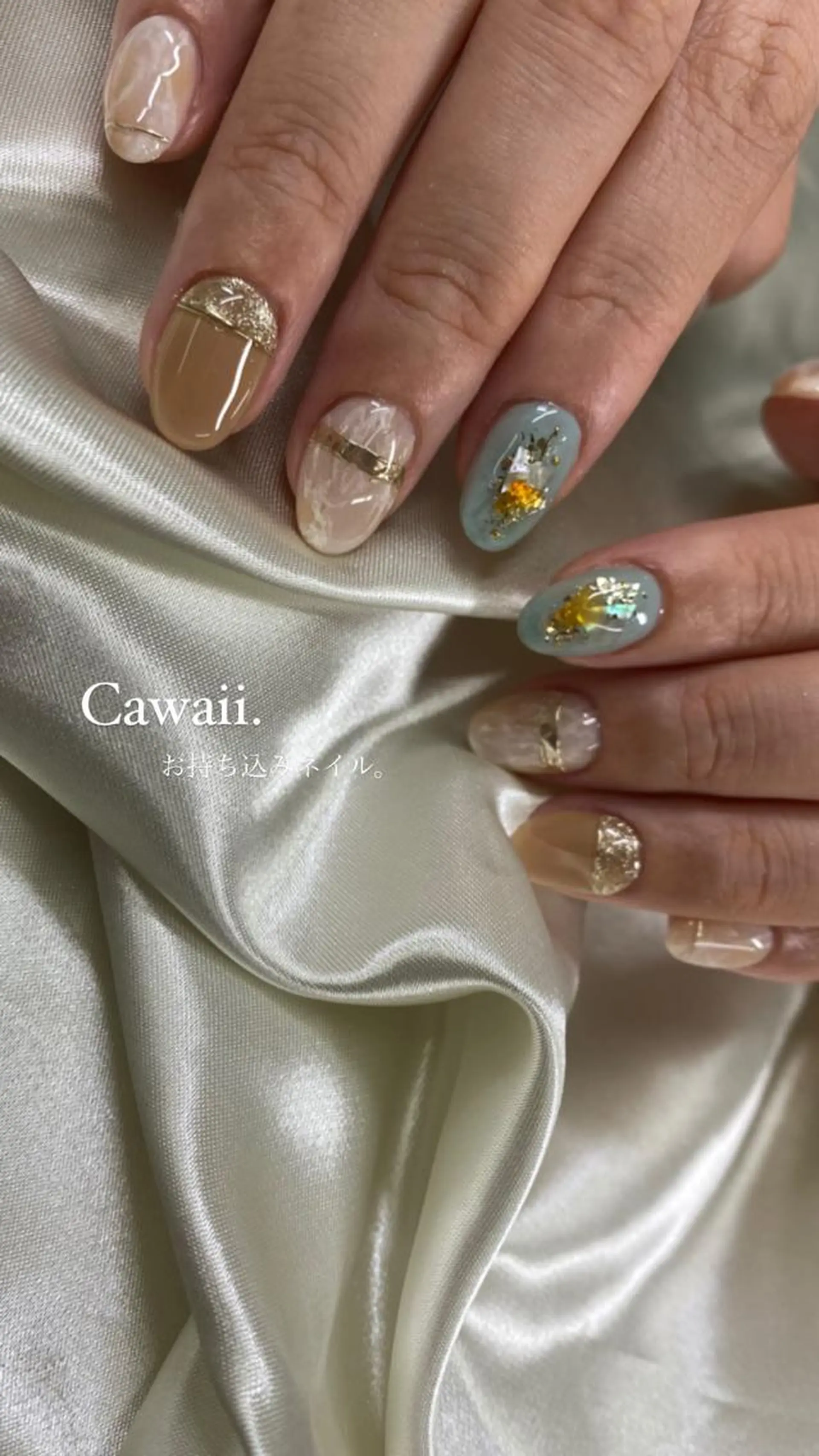 ネイル ゴージャス ミラーネイル 持ち込み Charme. NOBUKOのネイルデザイン