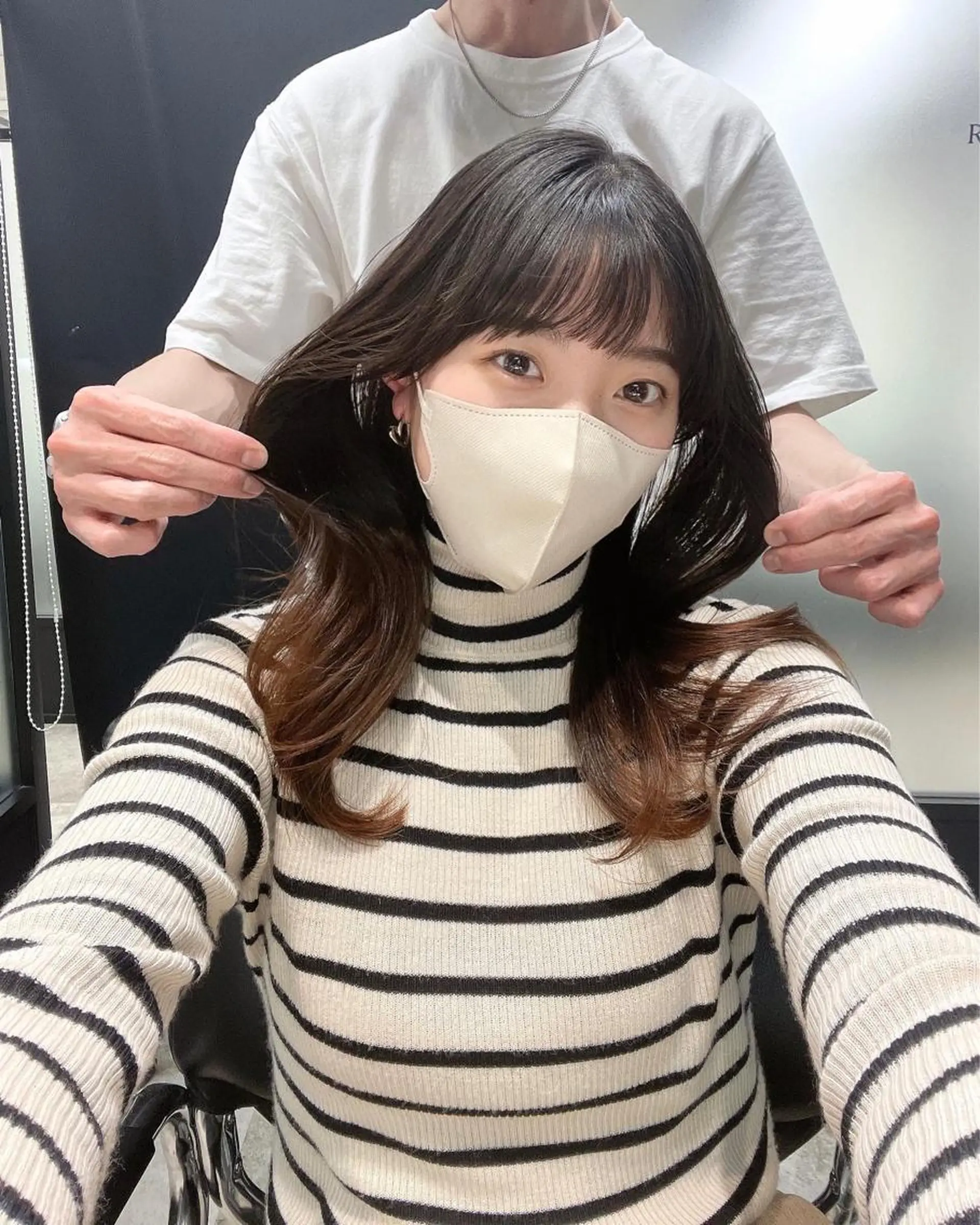 ロング くびれヘア カット ヘアカラー トリートメント 韓国レイヤーカット 髪質改善▫️水野有真のヘアスタイル