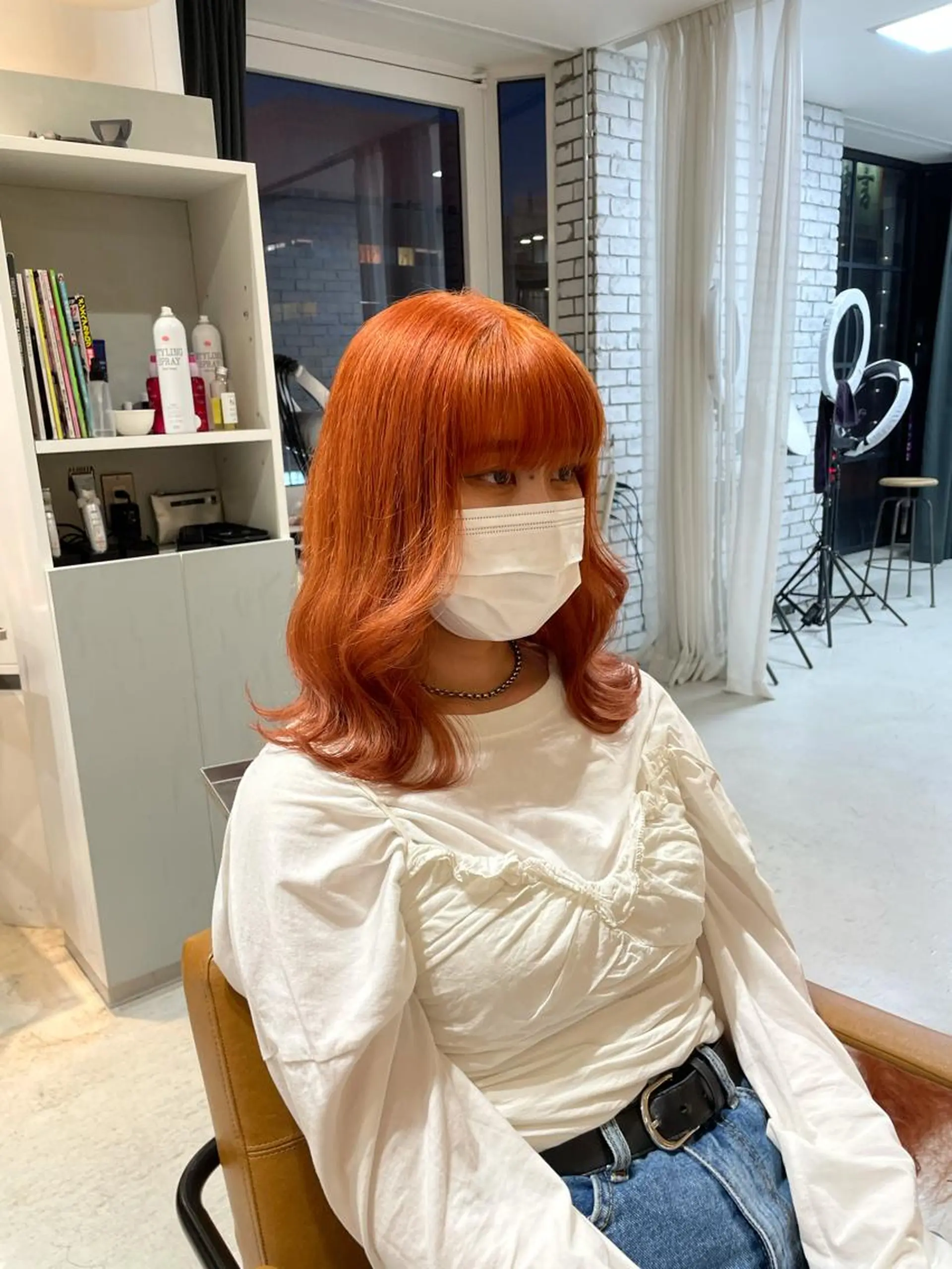 セミロング カラー ヘアカラー 大阪韓国ヘア 🦋RINKAのヘアスタイル