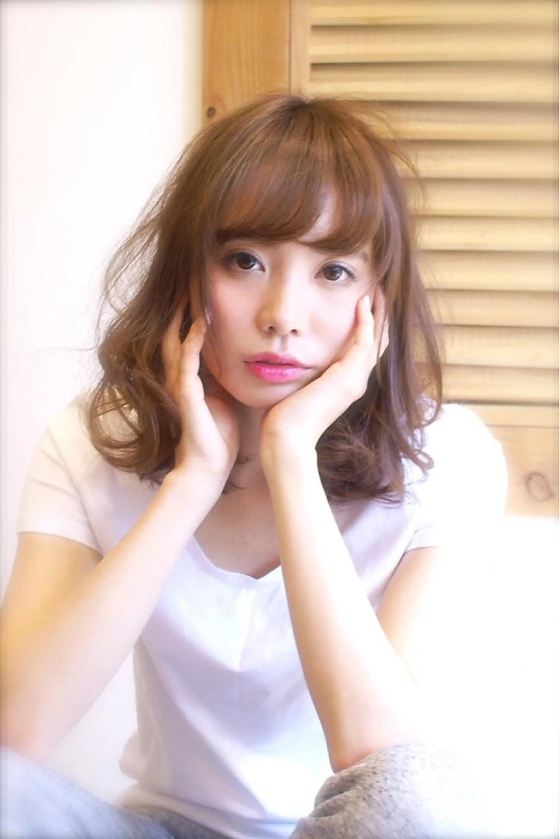 ミディアム カラー カット ヘアカラー トリートメント みうら ミウラのヘアスタイル