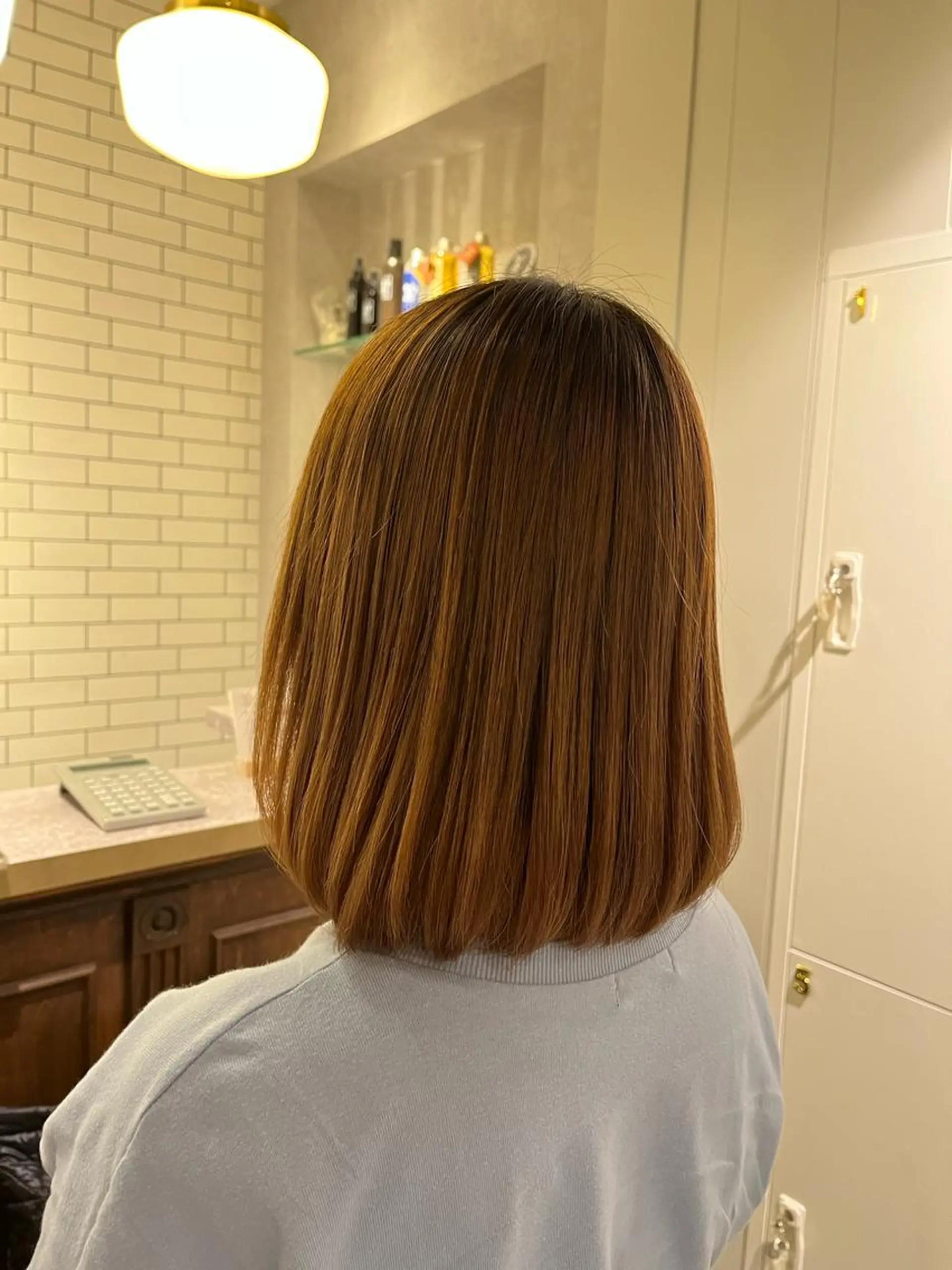 ミディアム 中川 花織のヘアスタイル