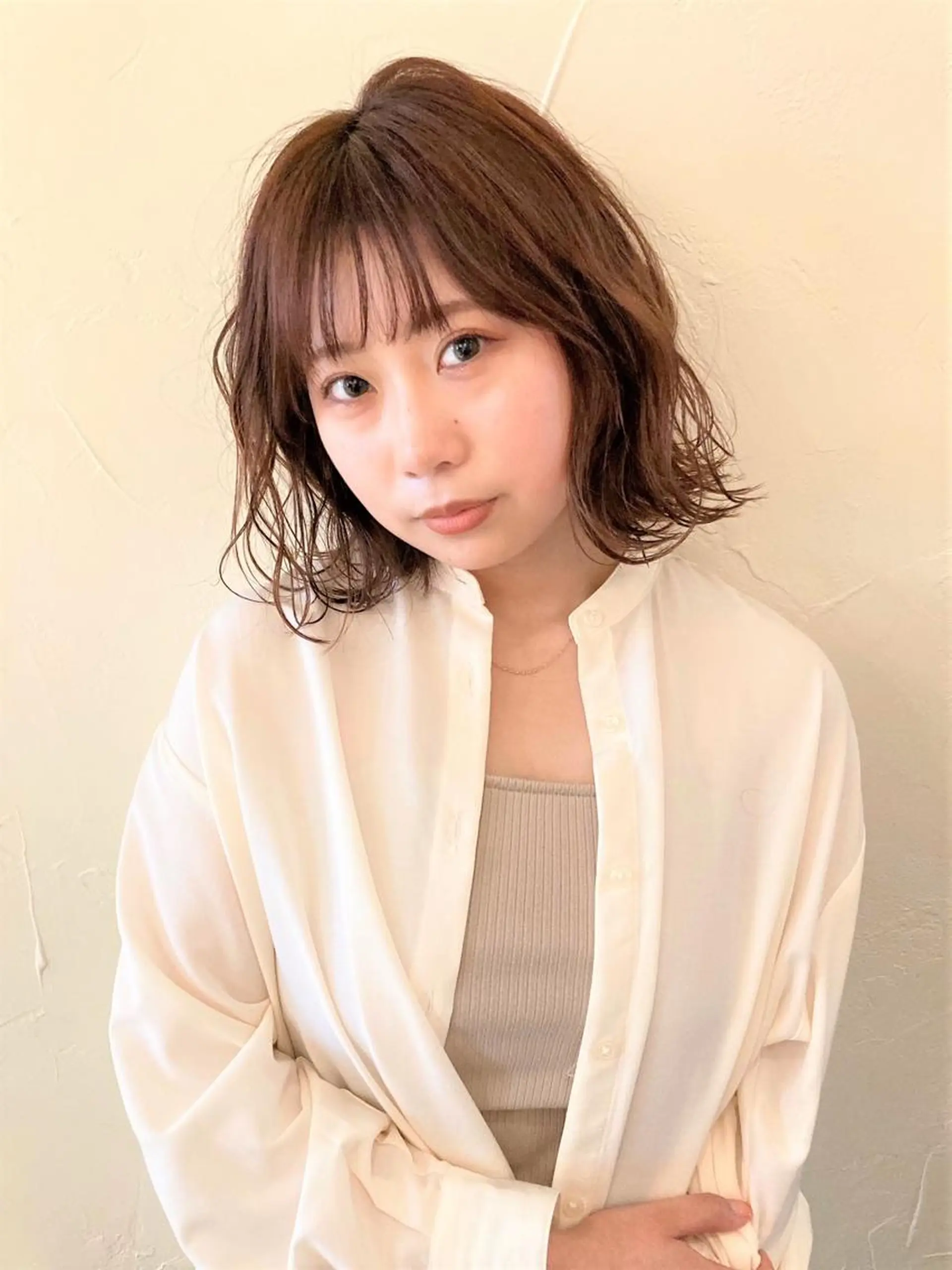 ミディアム シマダ アユミのヘアスタイル