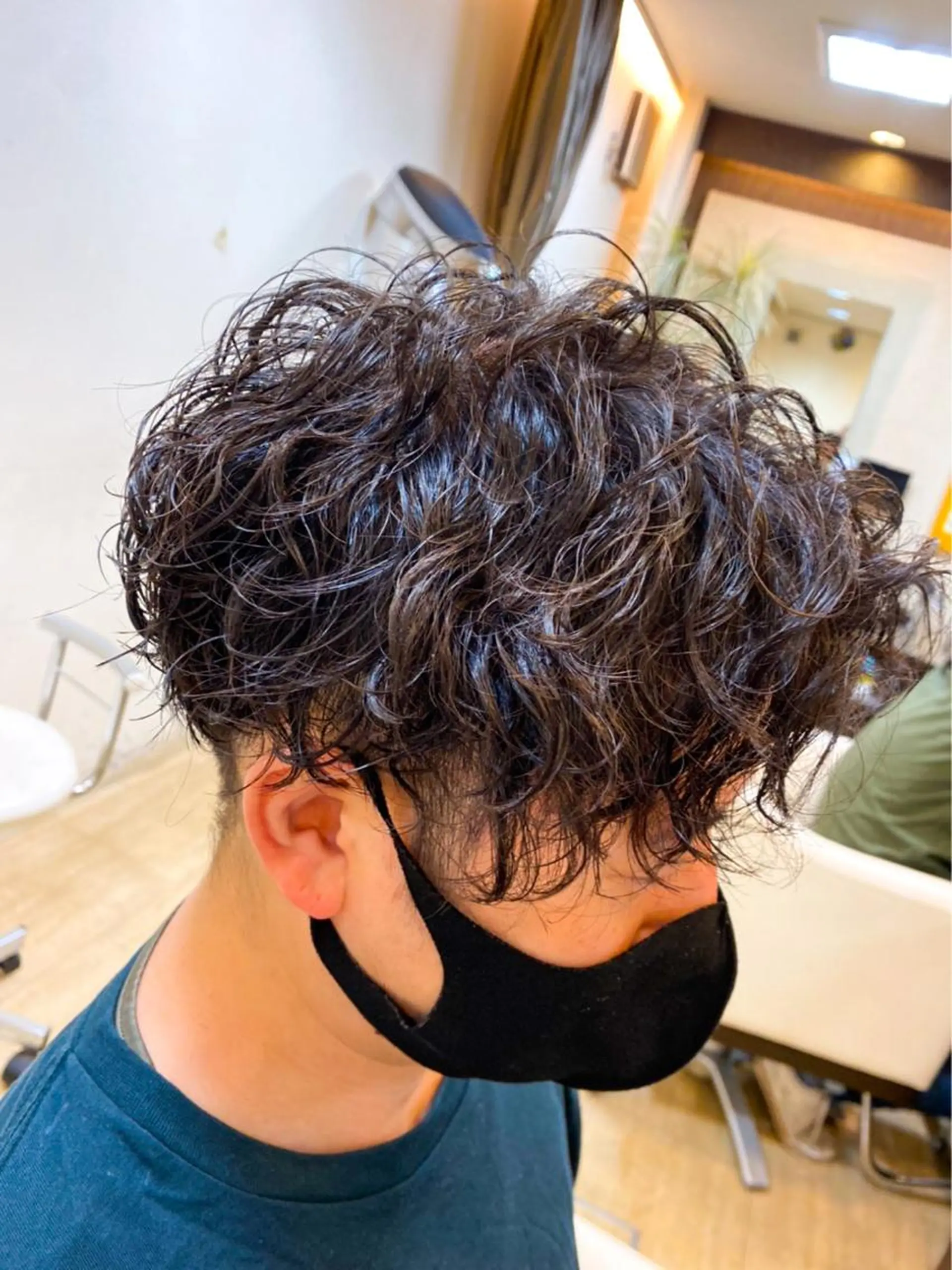 ミディアム パーマ メンズ メンズパーマ 赤司 泰樹のヘアスタイル