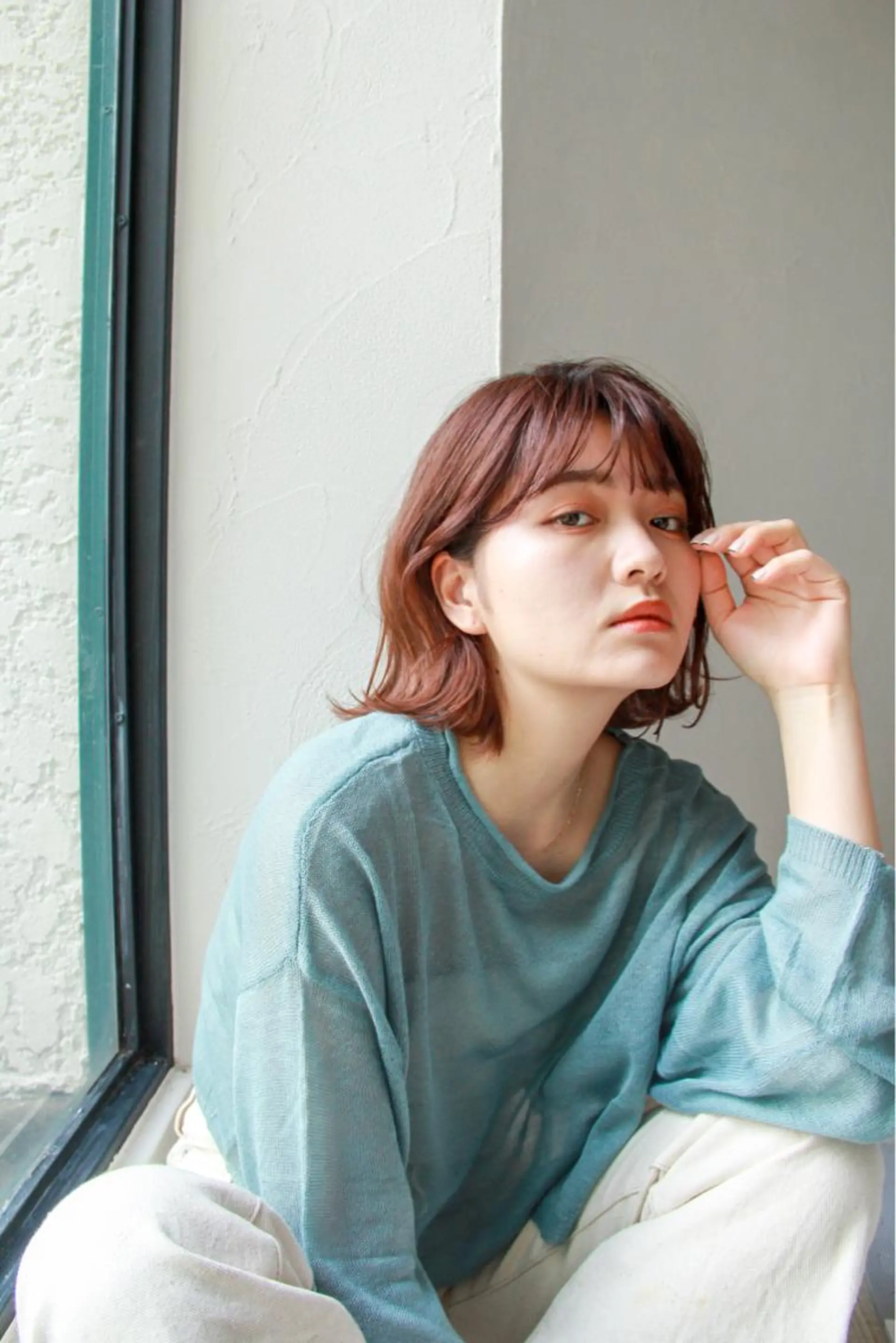 ミディアム 🩵FERIA 桃山台　足立あゆみのヘアスタイル