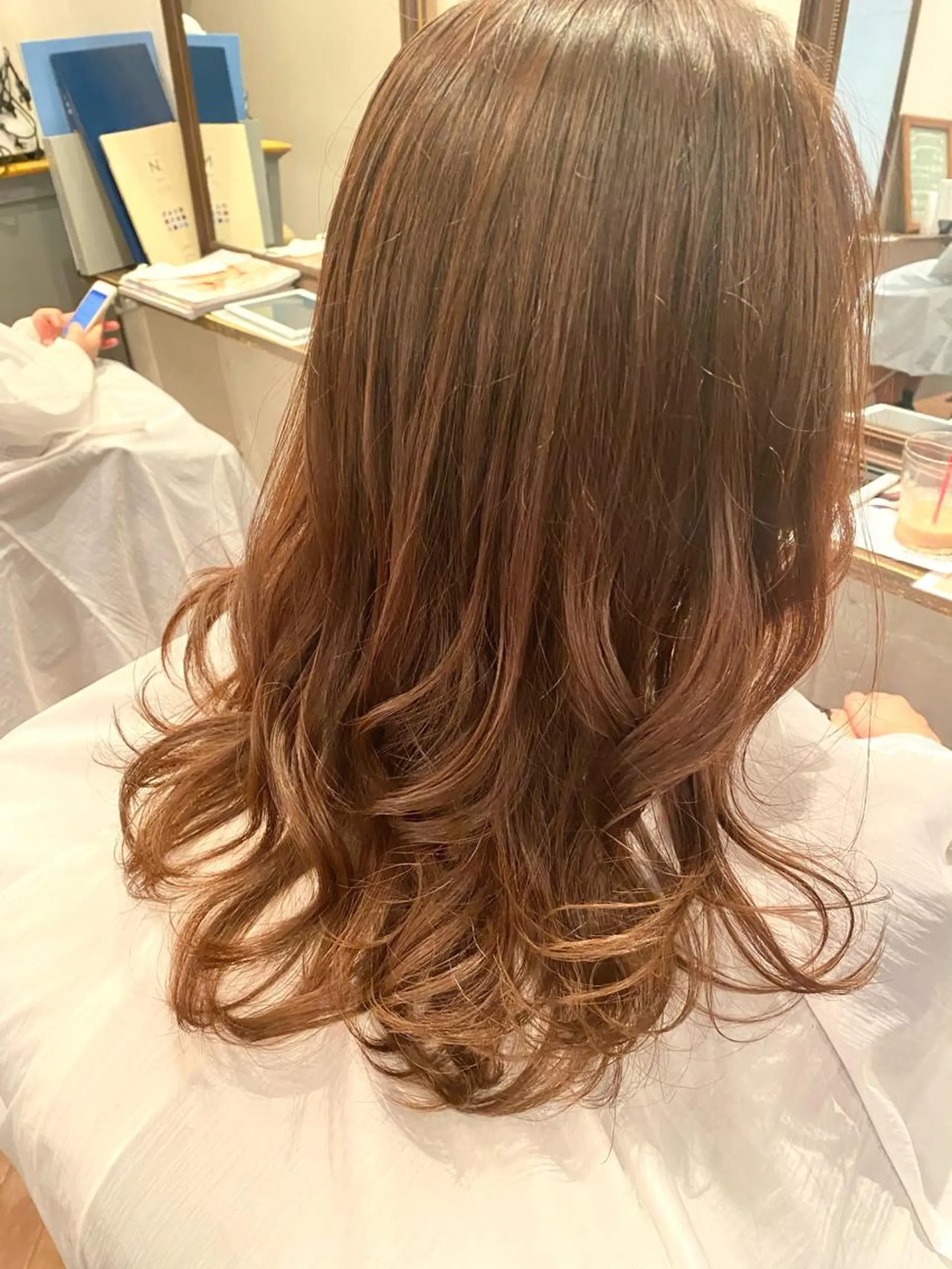 セミロング カラー ベージュカラー 🌈🌸あおき みちる🌟💗のヘアスタイル