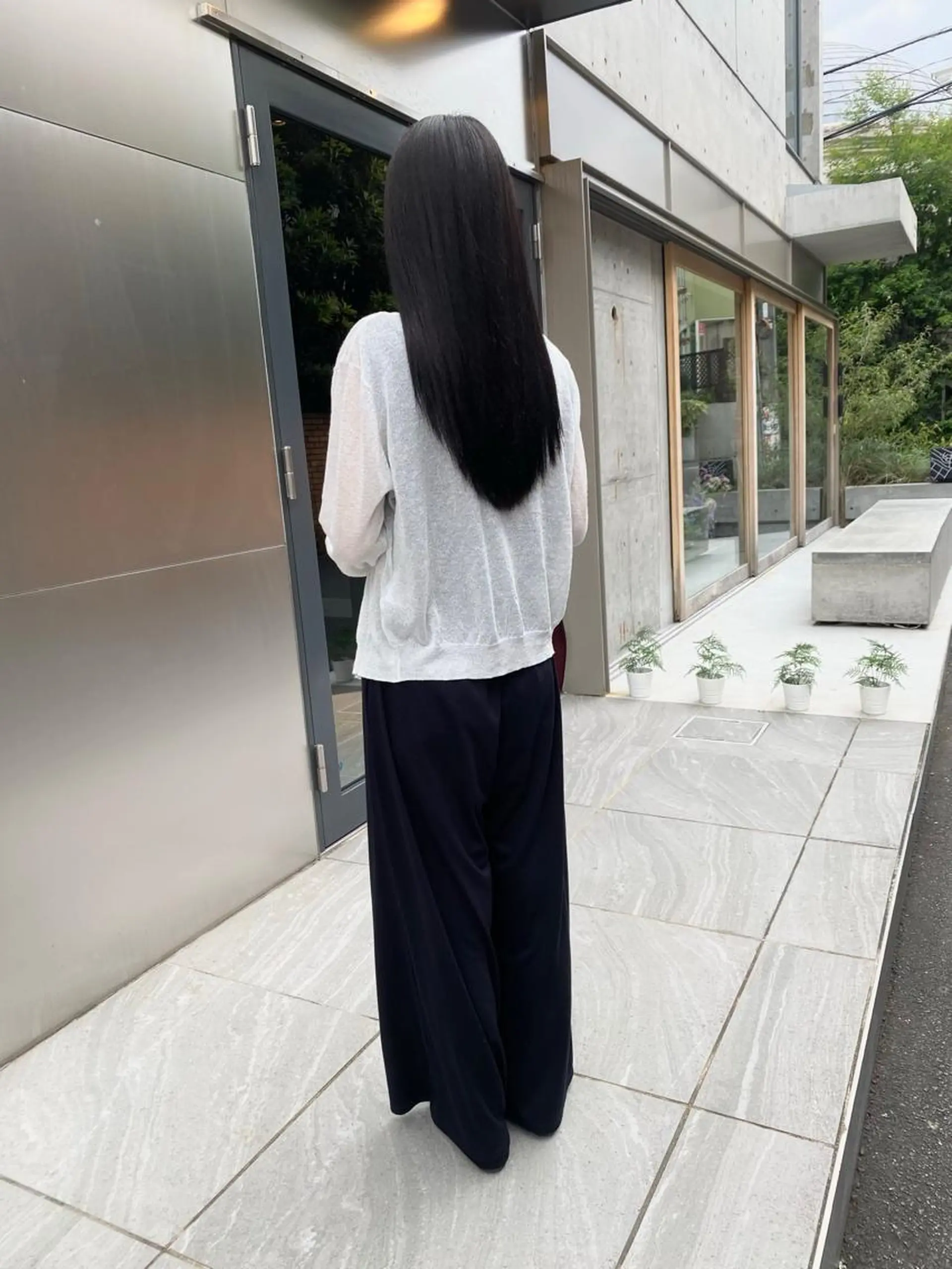 ロング カラー 黒髪 opus 店長大和 レイヤー/赤み消しのヘアスタイル