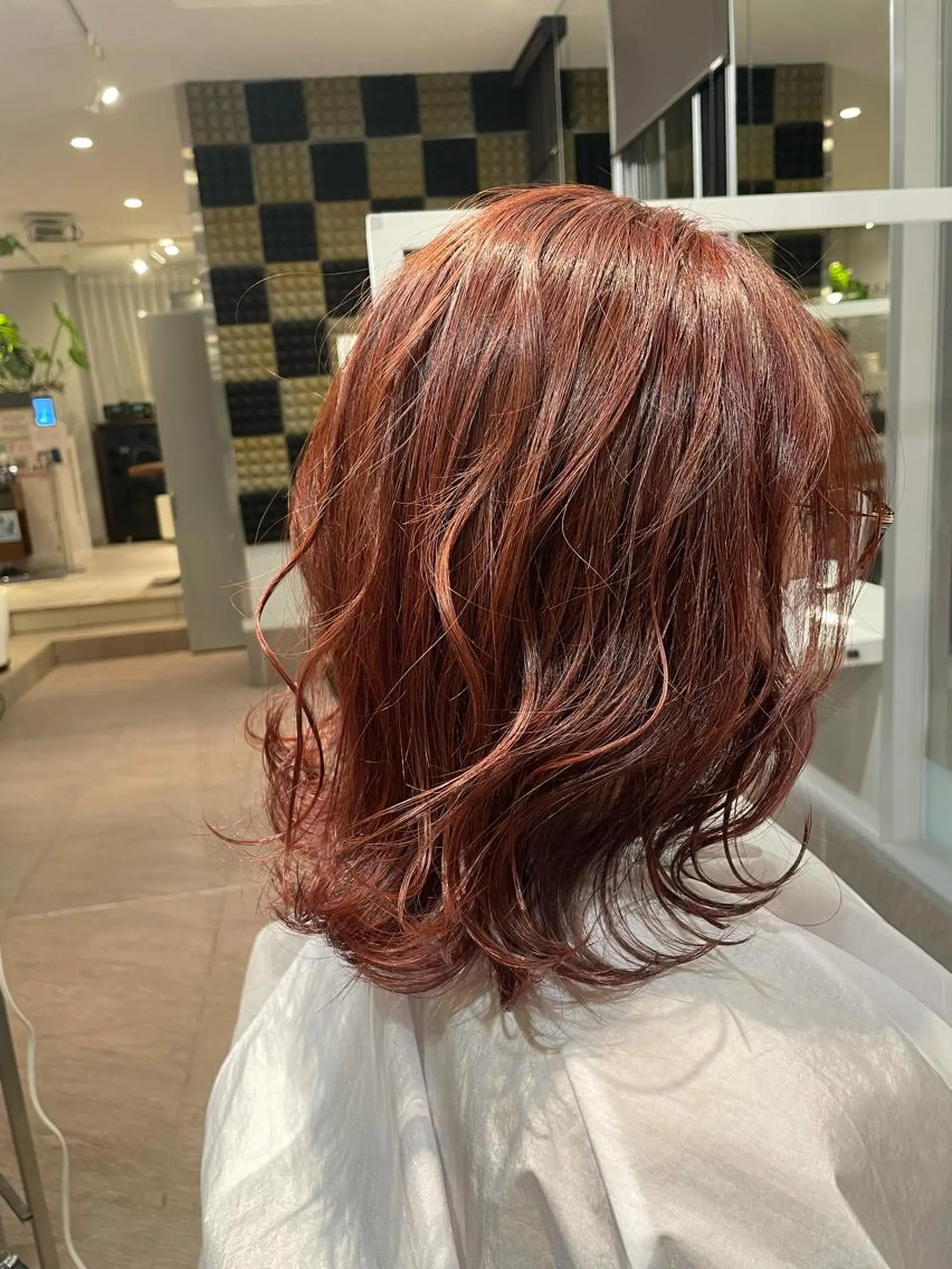 ミディアム カラー ベージュカラー ピンクカラー ピンクベージュ NAGONSTYLE 高塩知輝のヘアスタイル