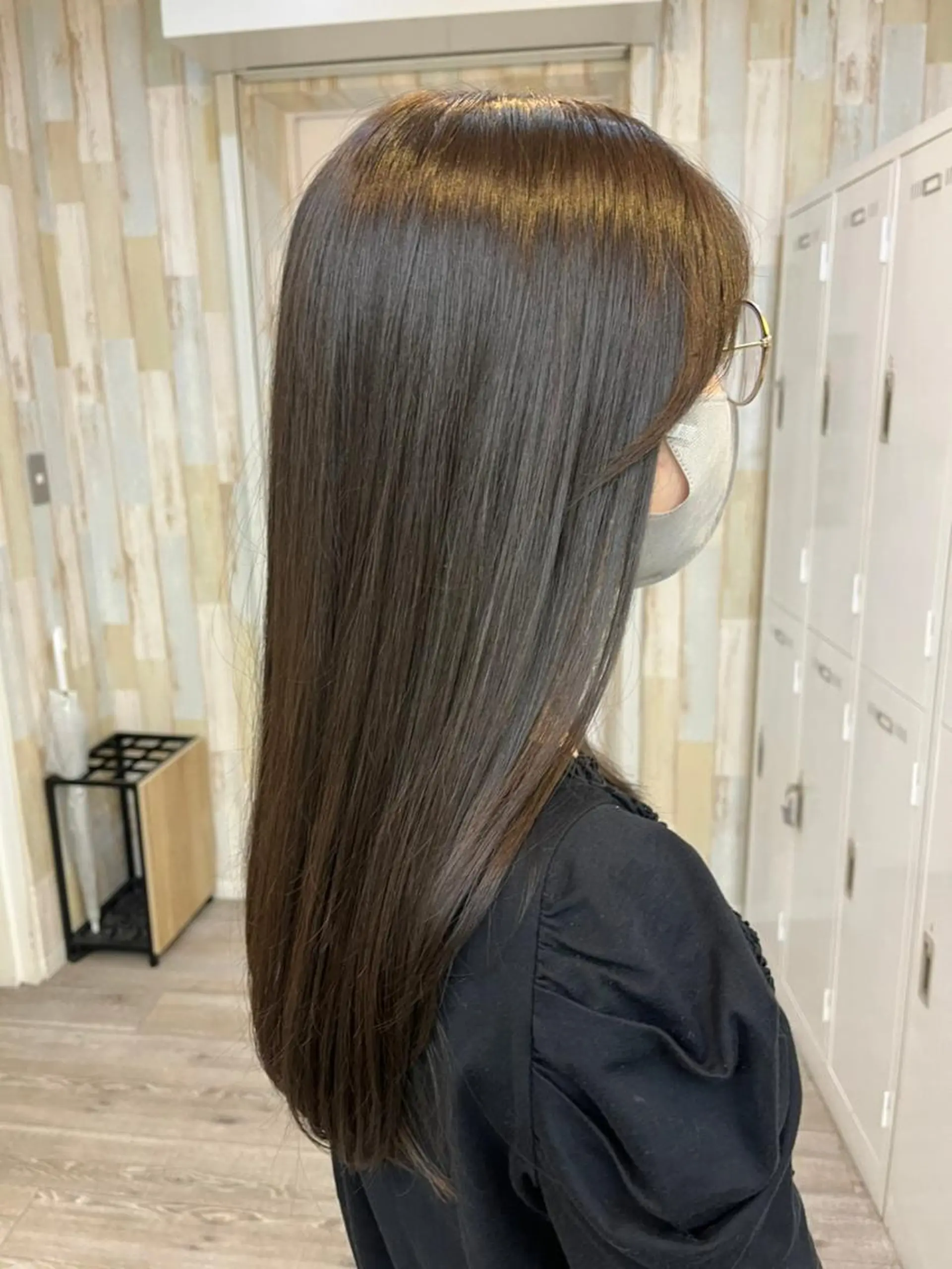 カラー ロング アディクシーカラー アッシュ ミストバング ブリーチ ブロンド カット ヘアカラー トリートメント N° anfeel 渋谷🪞🫧のヘアスタイル