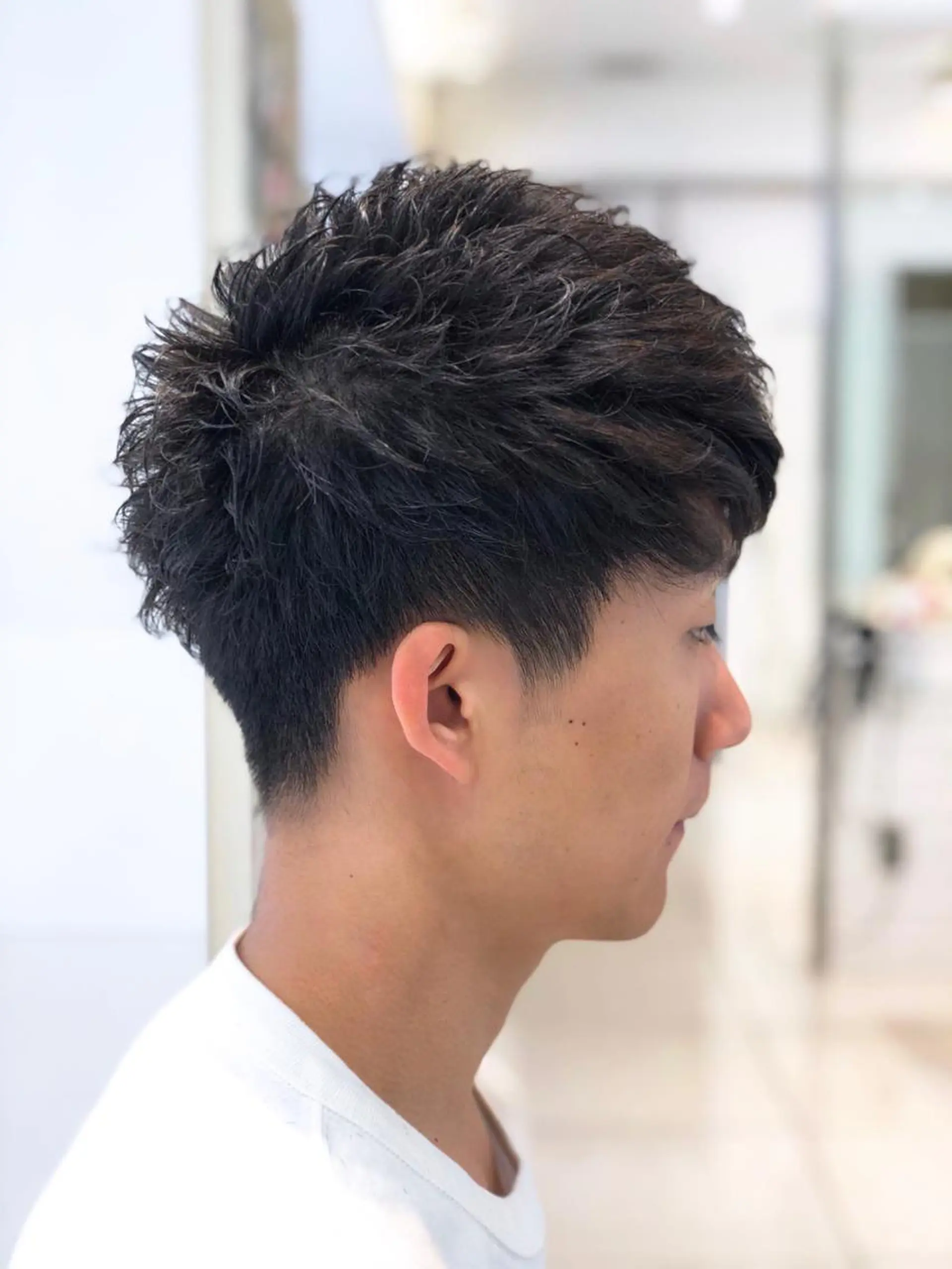 ショート パーマ メンズ カット レイヤーカット ショート/宮本洋介のヘアスタイル