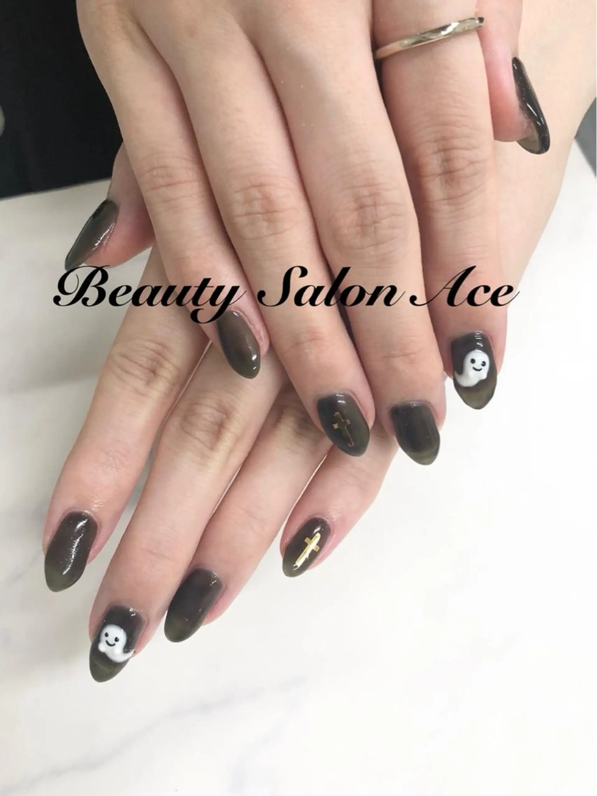 ネイル アートネイル ジェルネイル ハロウィン メンズネイル ハンドネイル ハンドケア Beauty Salon Ace（ネイルサロン　エース）所属・池袋フィルイン Ace♡Nailのネイルデザイン
