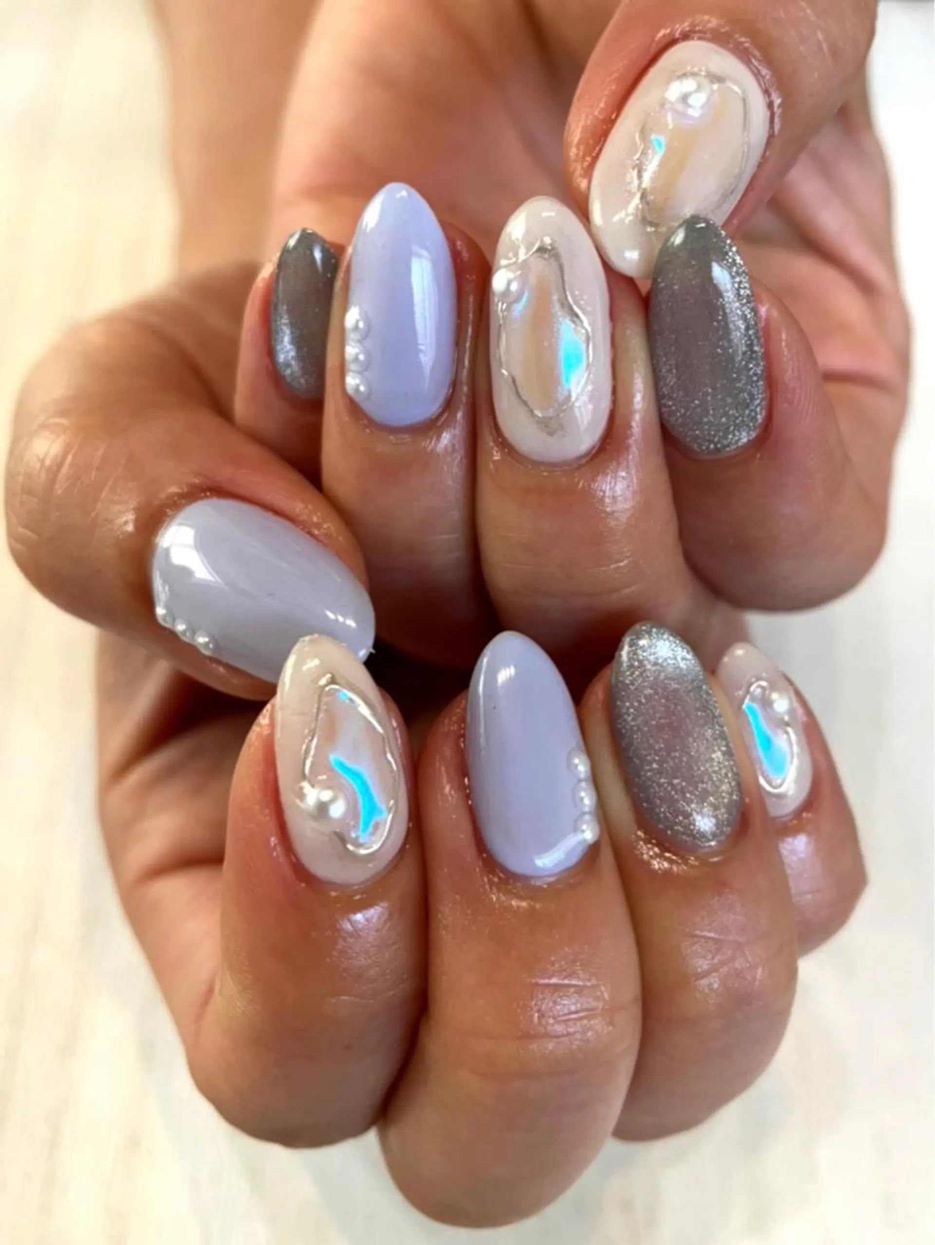 ネイル アートネイル オーロラネイル spell nailのネイルデザイン