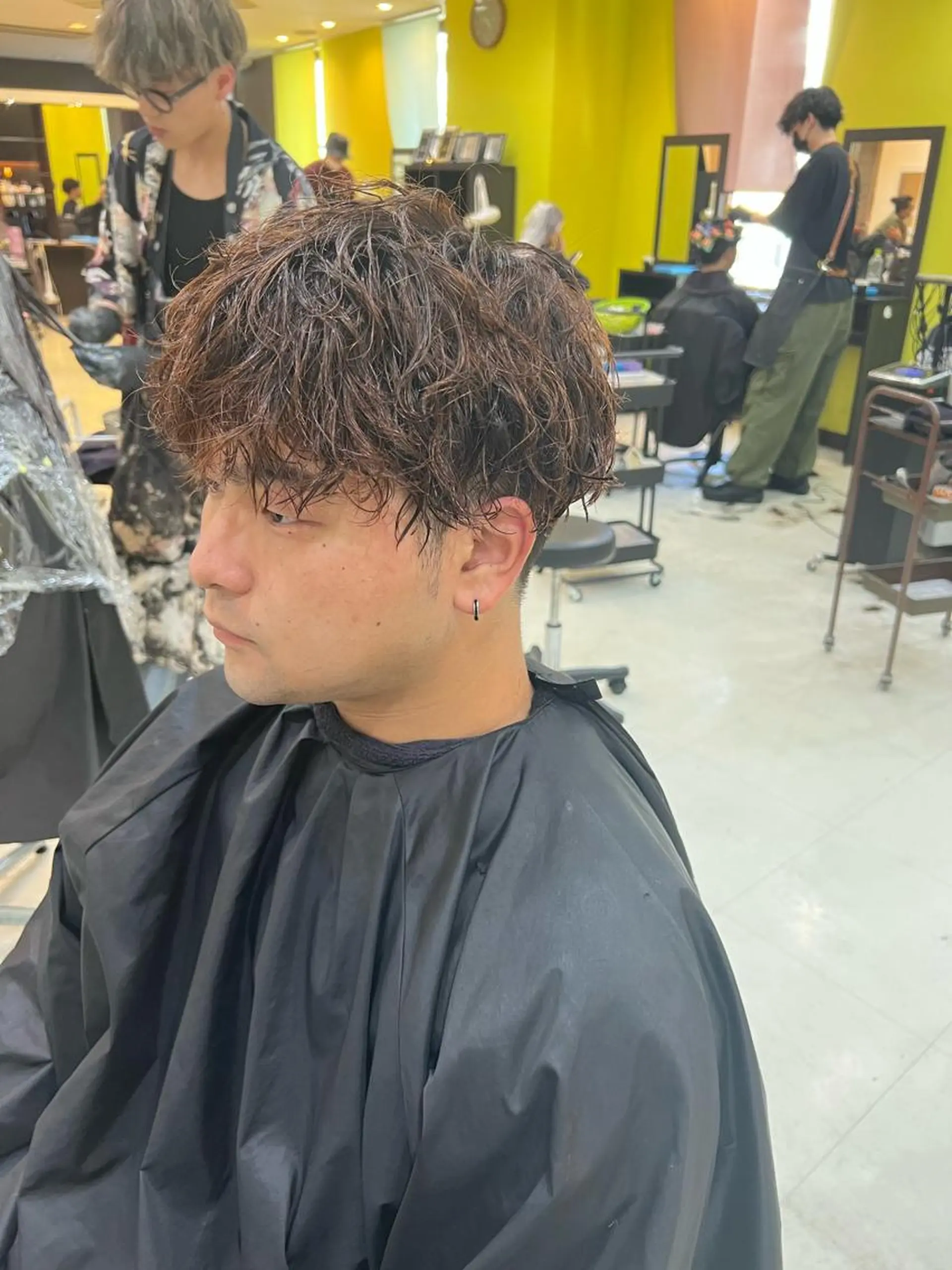 ショート パーマ ヘアアレンジ メンズ メンズパーマ スパイラルパーマ カット パーマ ハイトーン／パーマ 特化平田のヘアスタイル