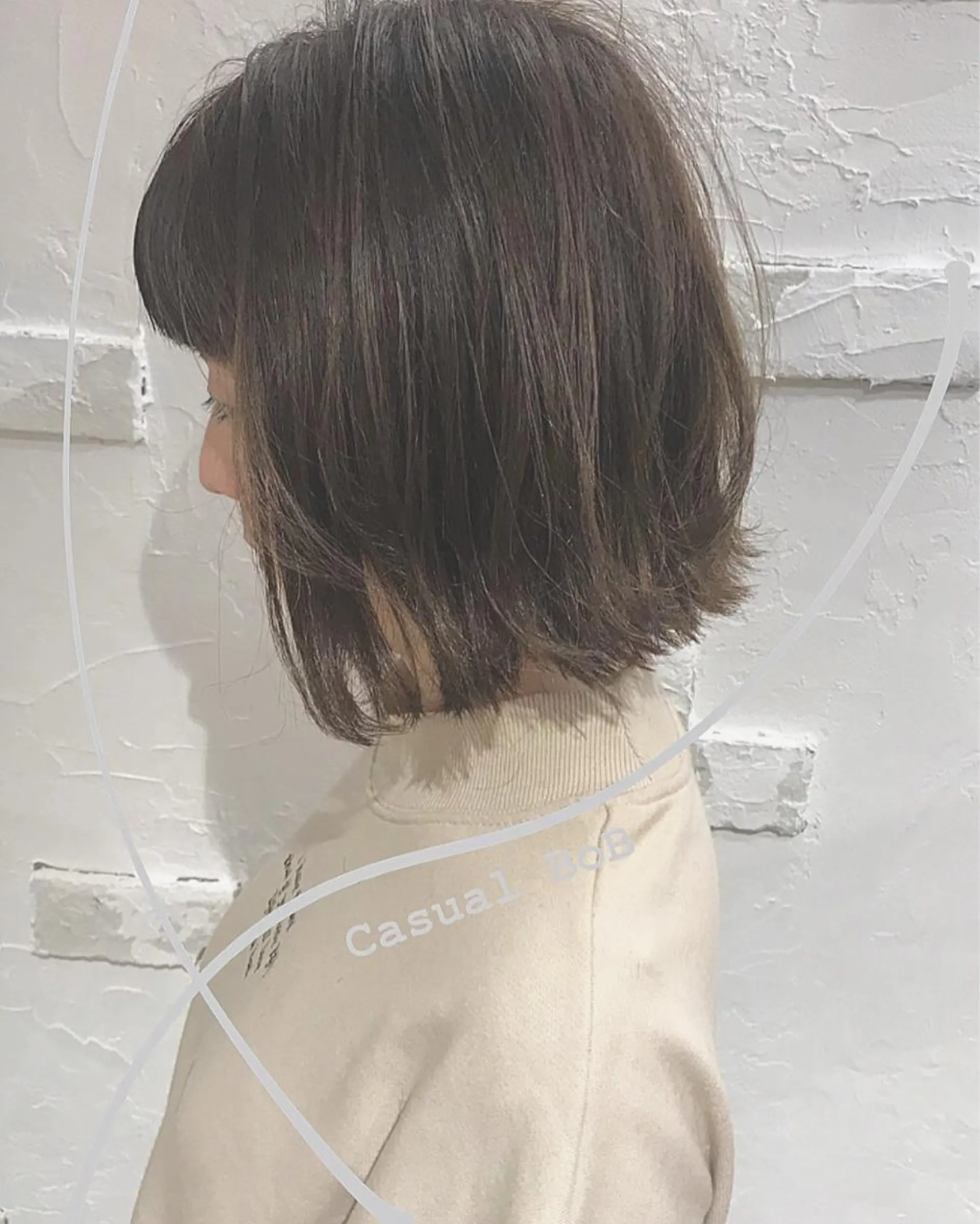 ショート カラー 前下がりボブ 透明感カラー ボブ 外ハネヘア BRICK所属・［BRICK］Yui ナチュラル系の極みのヘアスタイル