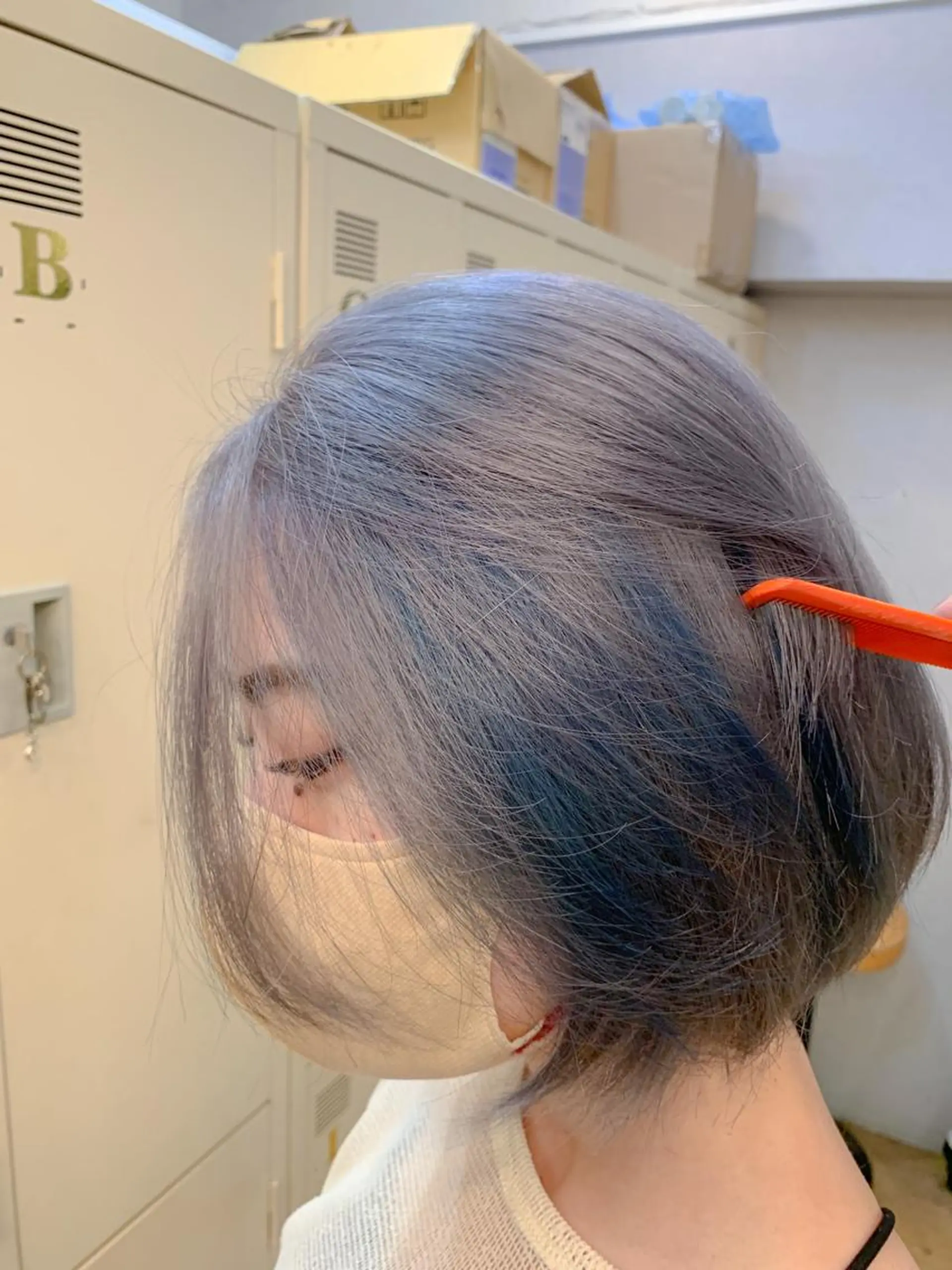 ショート カラー ブルーカラー シルバー ヘアカラー 🌈 DAIKI 🌈のヘアスタイル