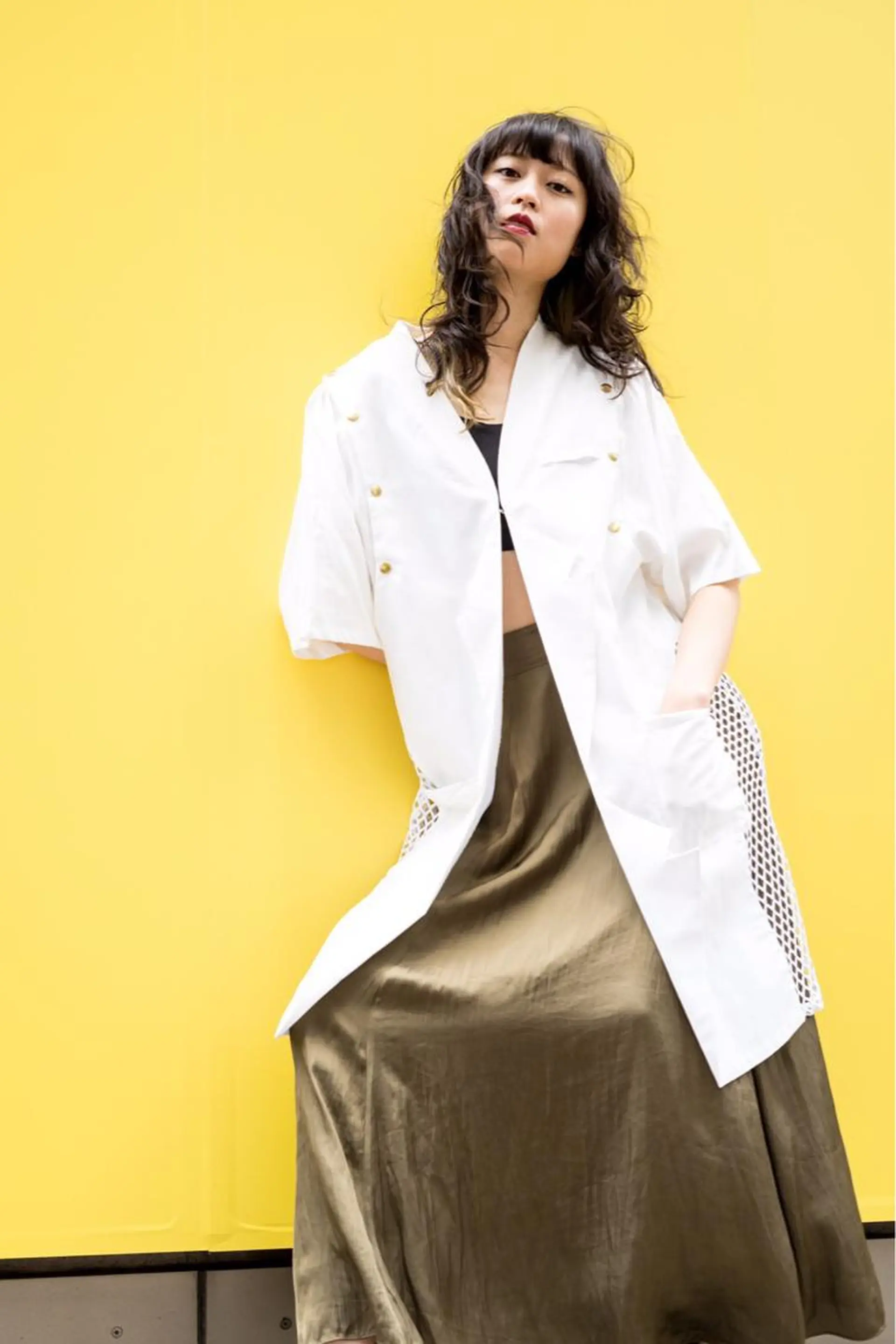 セミロング 江崎 わか子のヘアスタイル