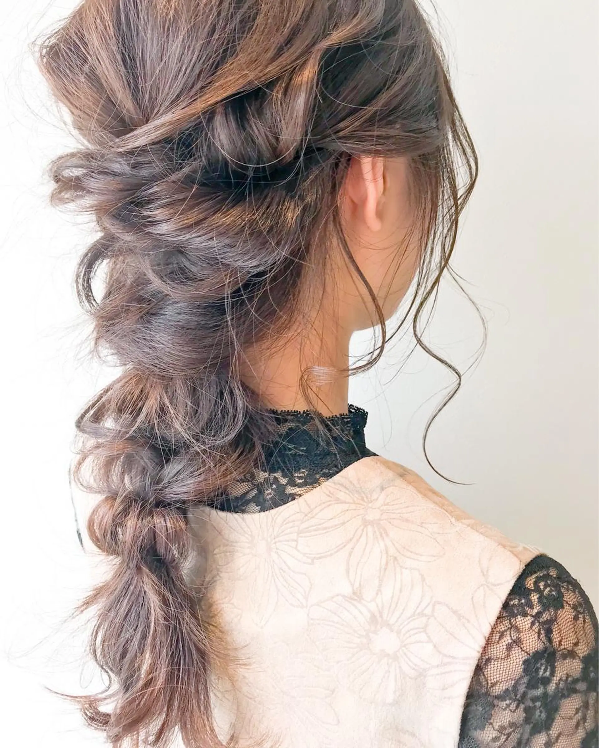 セミロング ヘアアレンジ トップスタイリスト 💙藤原 純のヘアスタイル