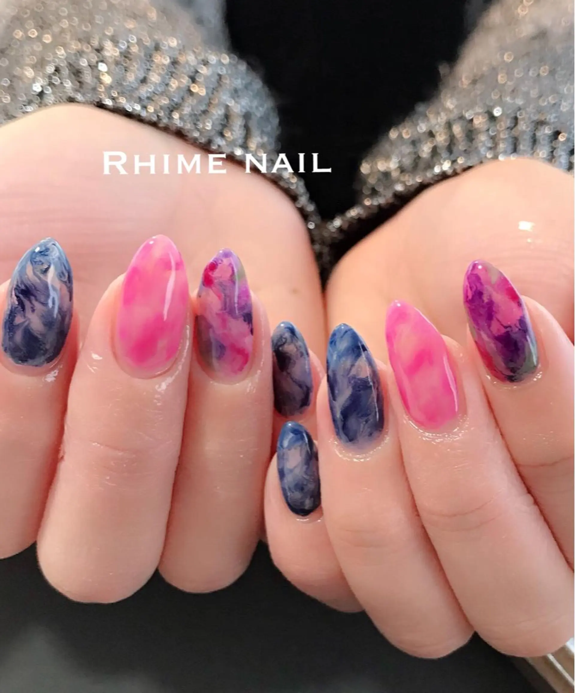 ネイル アートネイル グラデーション Rhime nail ライムネイルのネイルデザイン