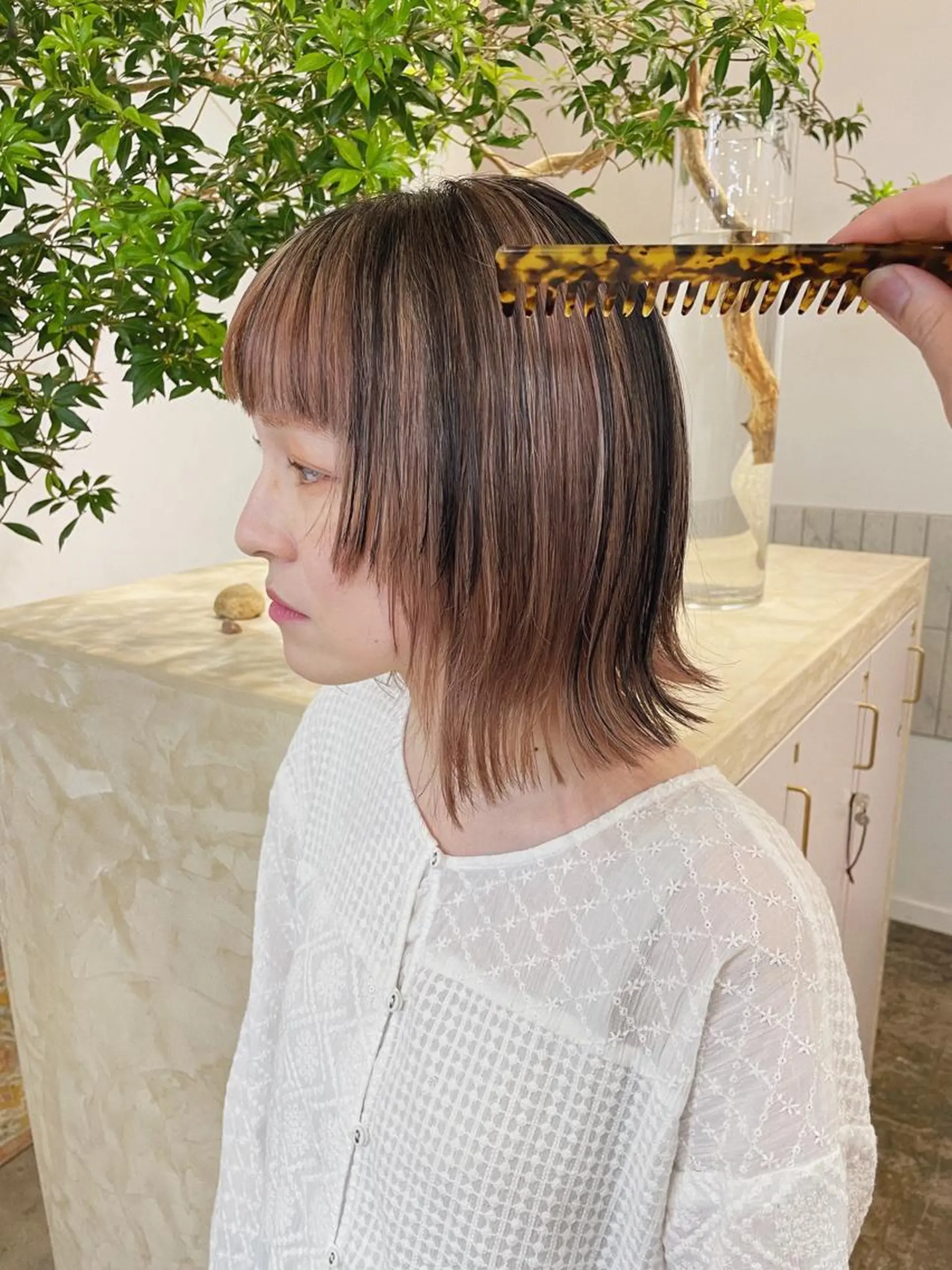 ミディアム スギヤマ ショウゴのヘアスタイル