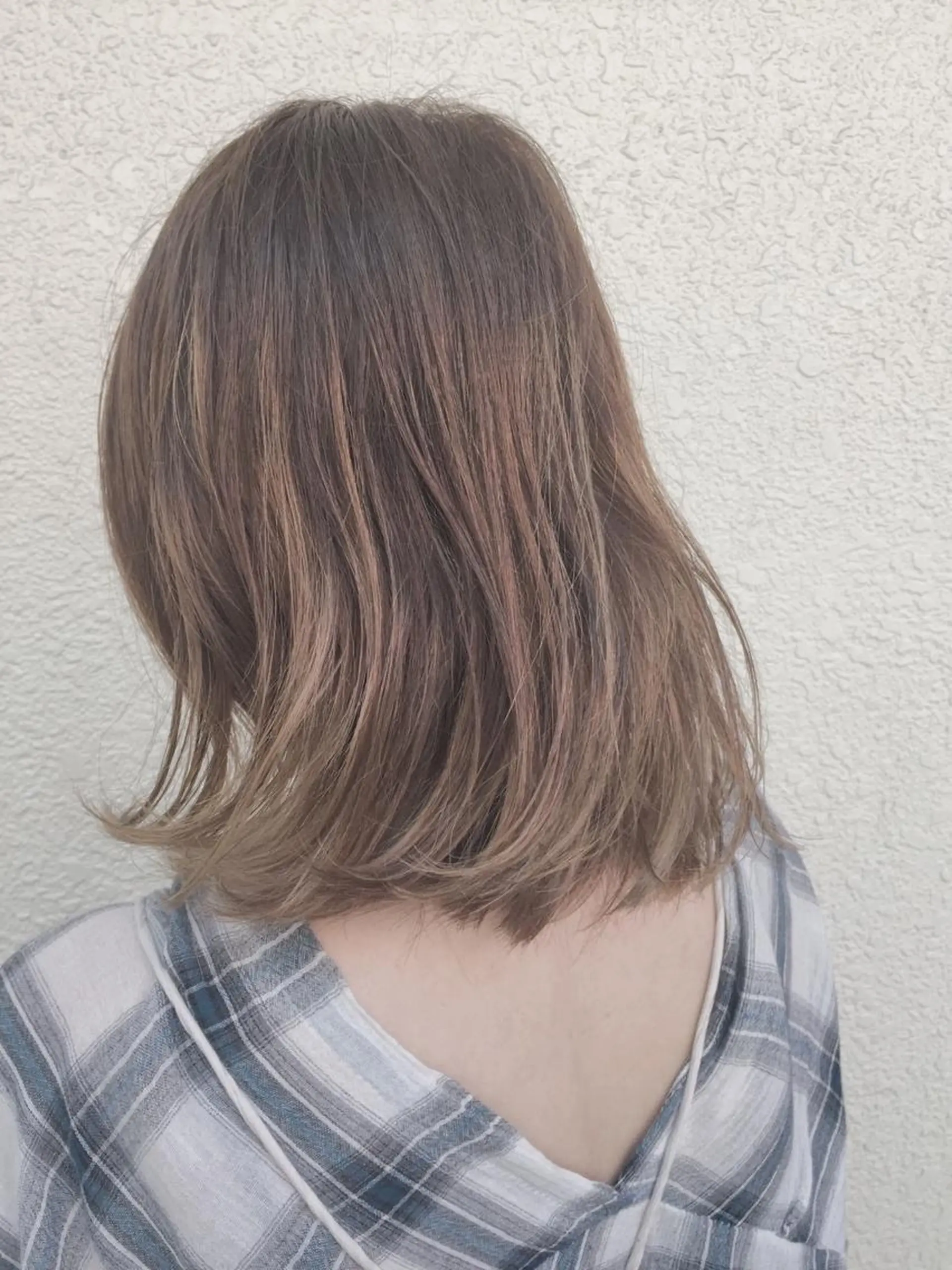 ミディアム カラー パーマ ヘアアレンジ 【白髪ぼかし 専門GBG】自由が丘のヘアスタイル