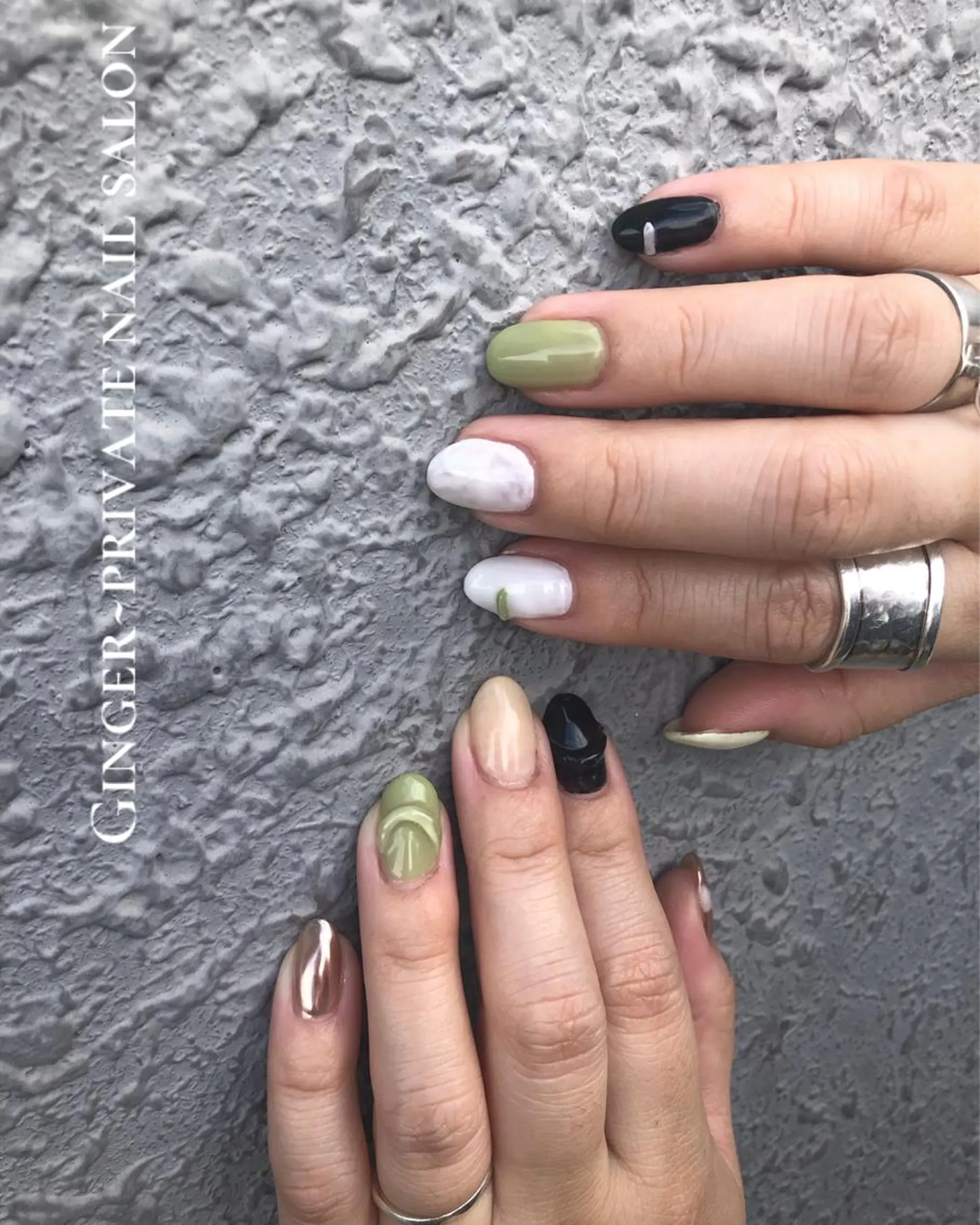 ネイル フットネイル グラデーション ニュアンスネイル オフィスネイル ginger nail&spaのネイルデザイン