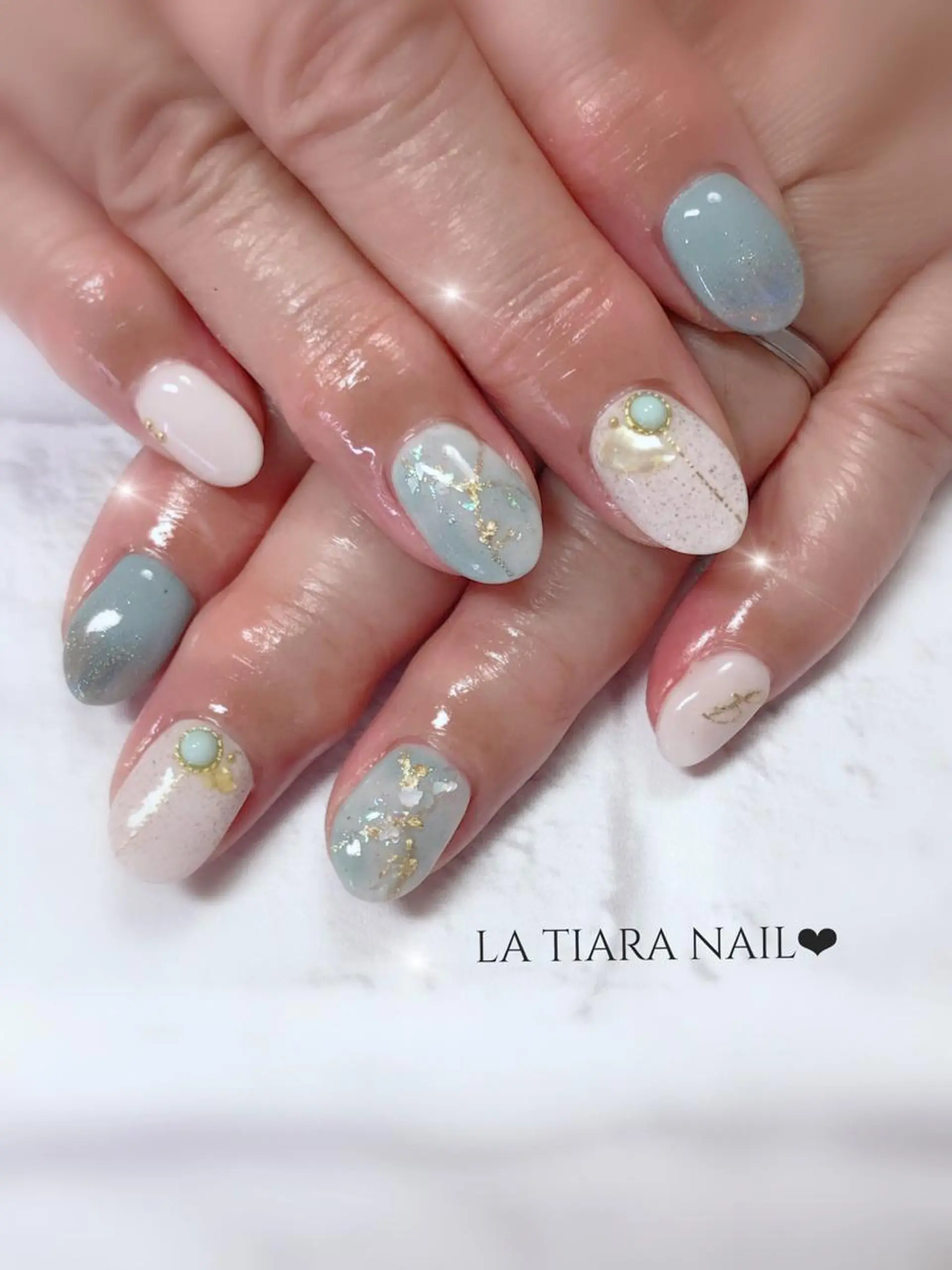 ネイル ハンドネイル Blue bird  nailのネイルデザイン