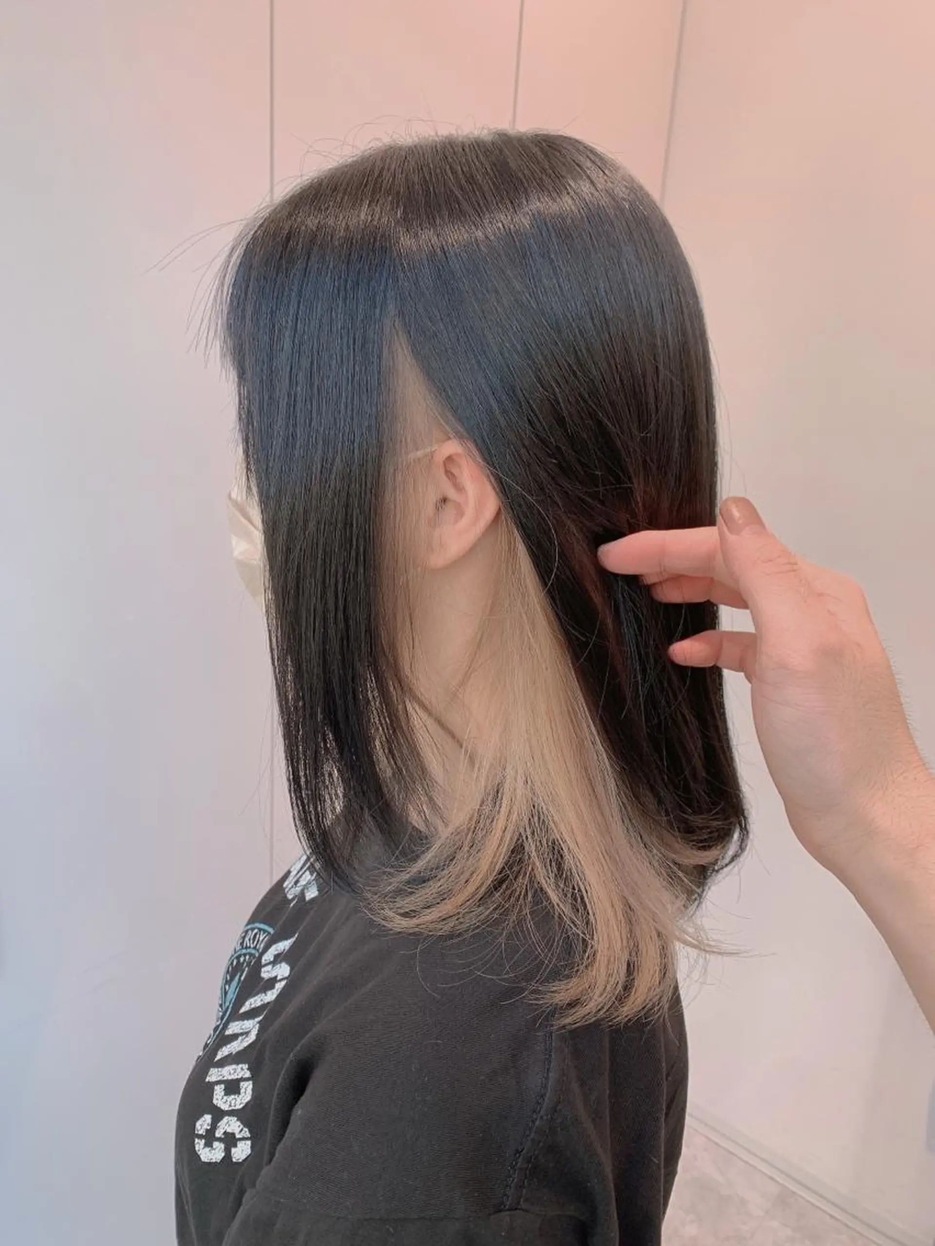 セミロング カラー ヘアアレンジ EMANON池袋3rd所属・ダブルカラー｜ なおき｜池袋美容師のヘアスタイル