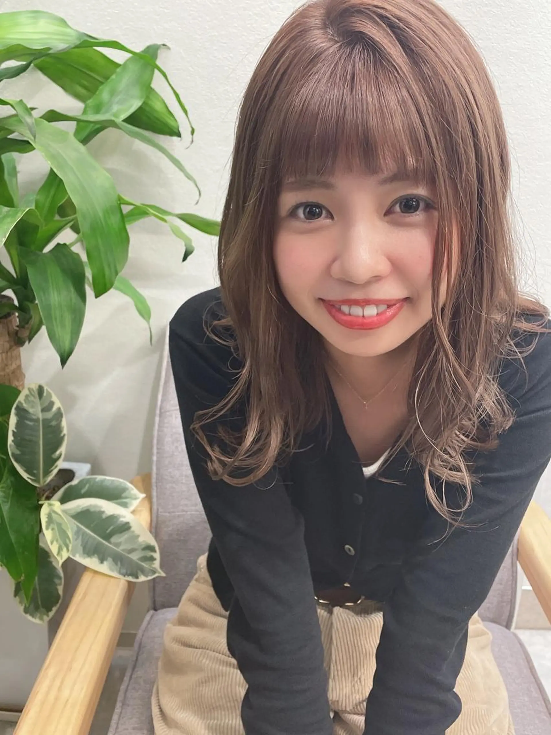 ミディアム カラー ミディアムパーマ イルミナカラー 髪質改善 縮毛矯正 tuuli トゥーリのヘアスタイル