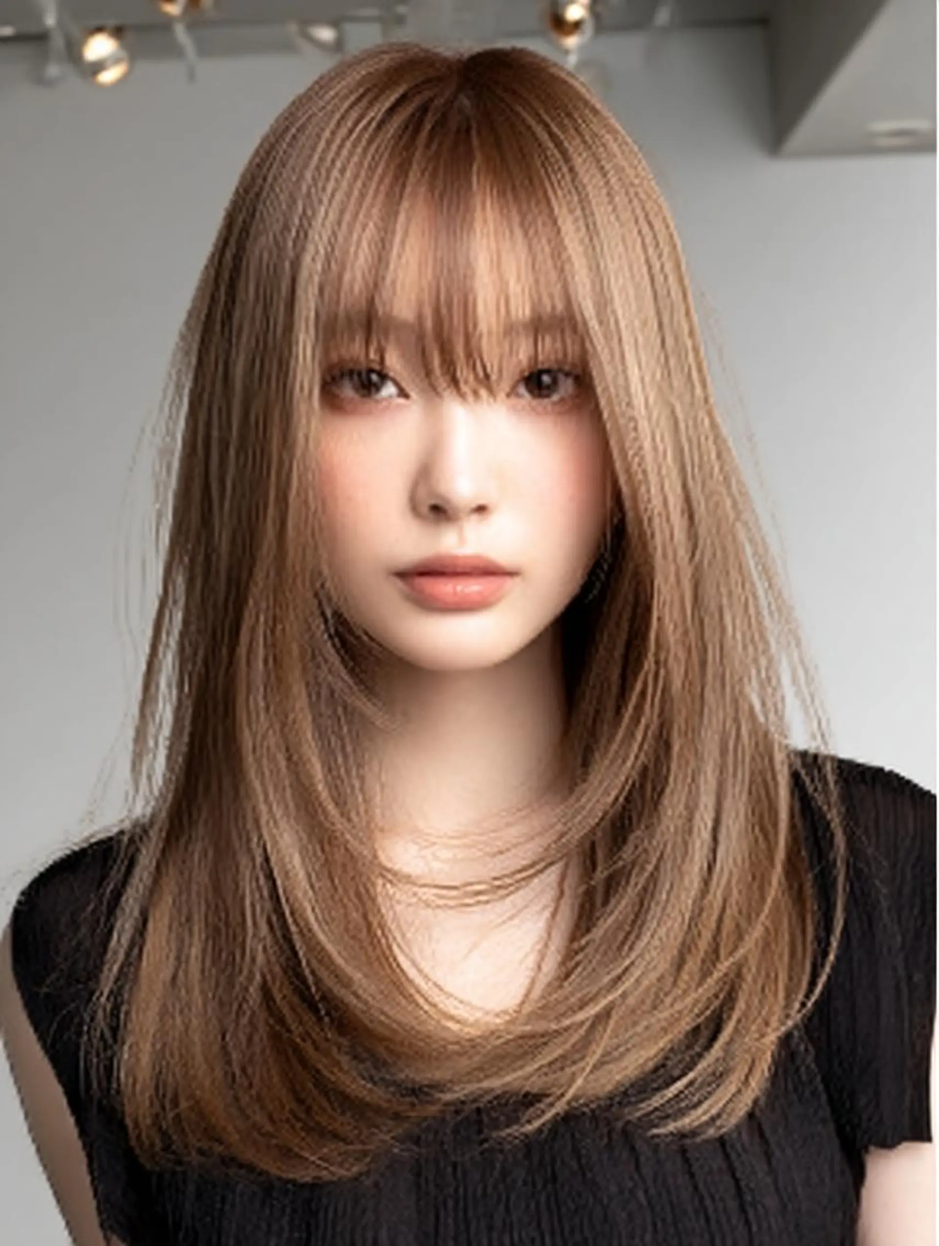 セミロング ハッシュカット 髪質改善 レイヤーカット 縮毛矯正 トリートメント 絶対可愛い暖色カラー 🌷うる艶🌷結奈✨のヘアスタイル