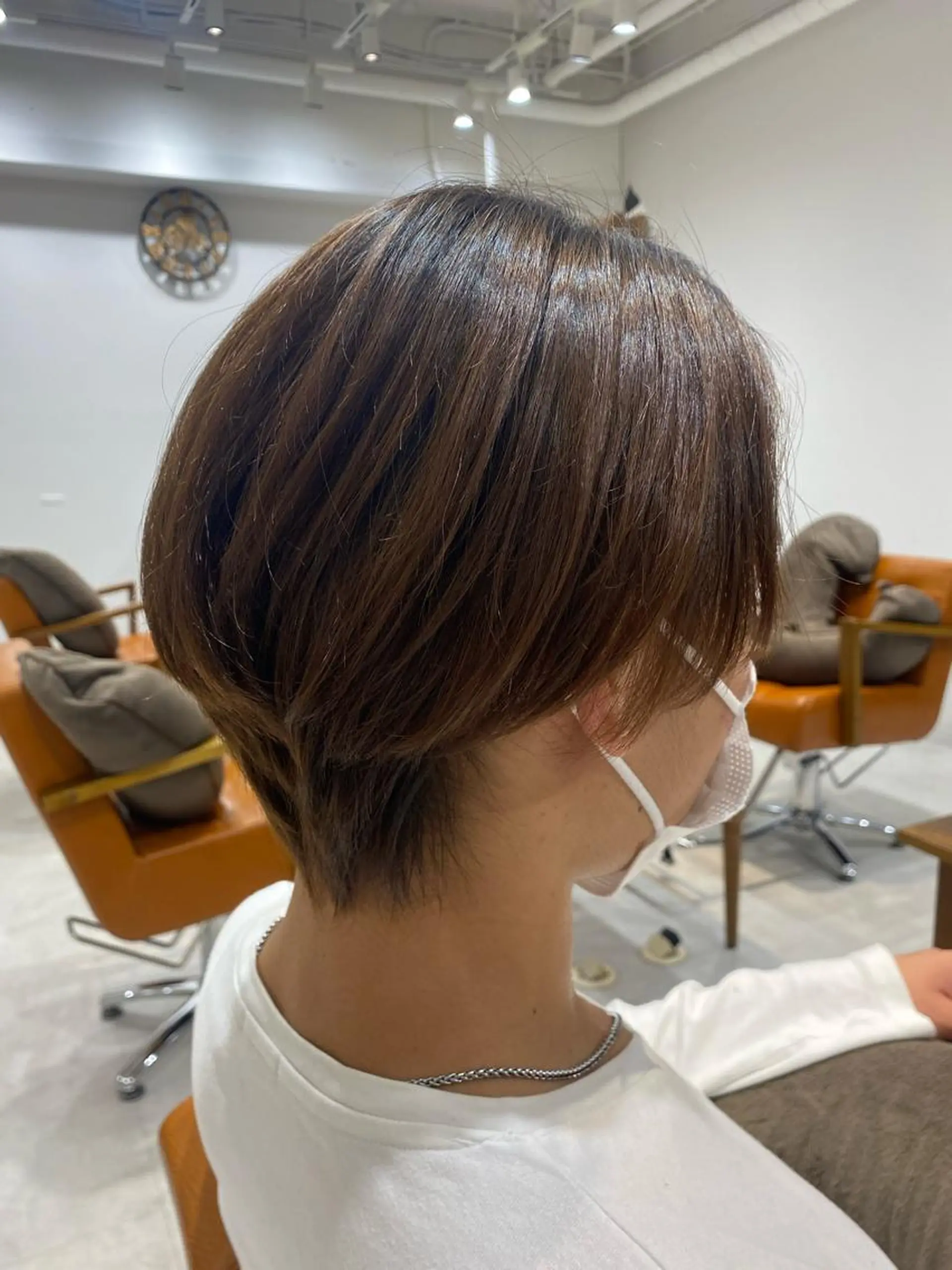 ショート パーマ 縮毛矯正 山﨑 燦人のヘアスタイル