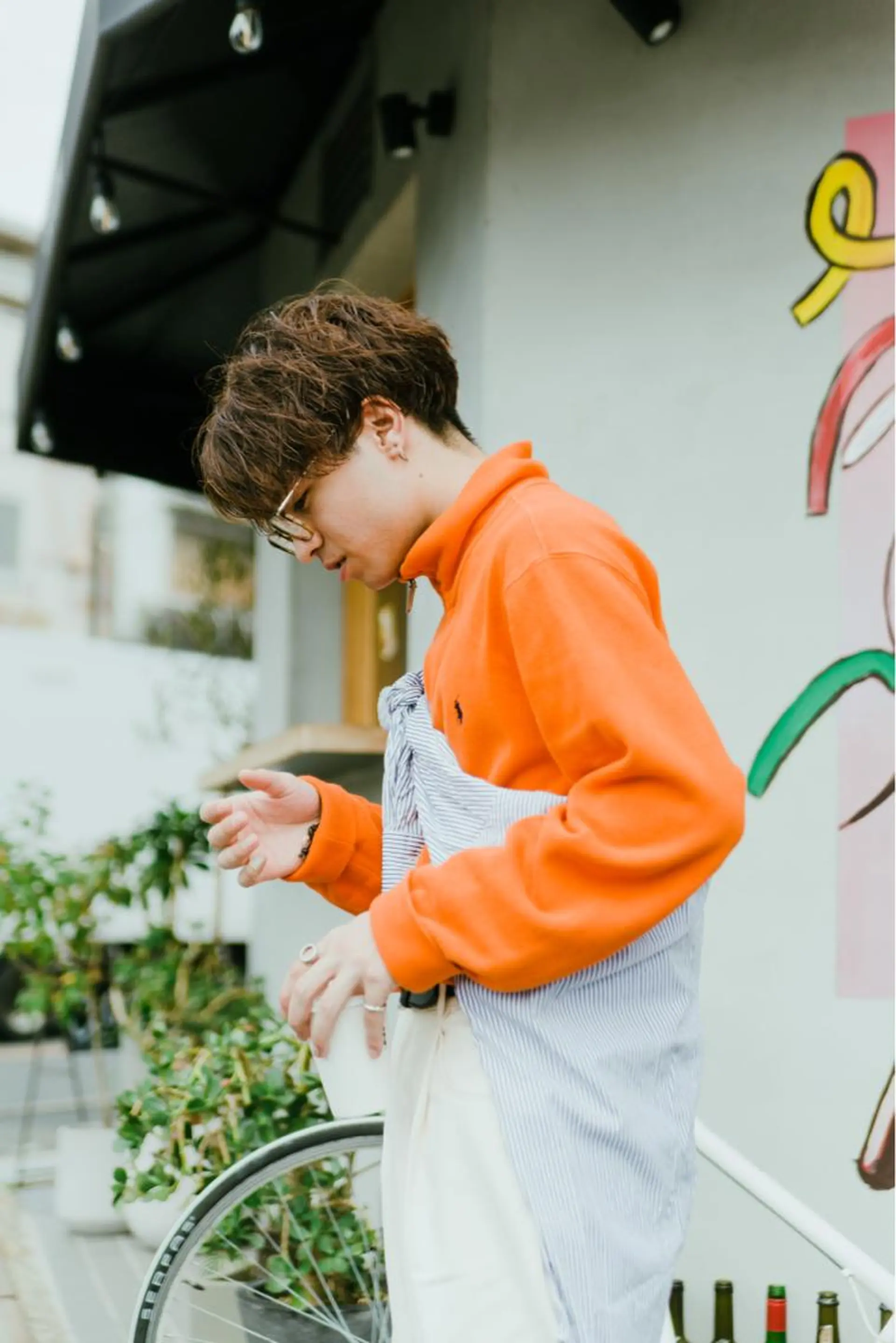 ミディアム パーマ メンズ メンズパーマ 赤司 泰樹のヘアスタイル