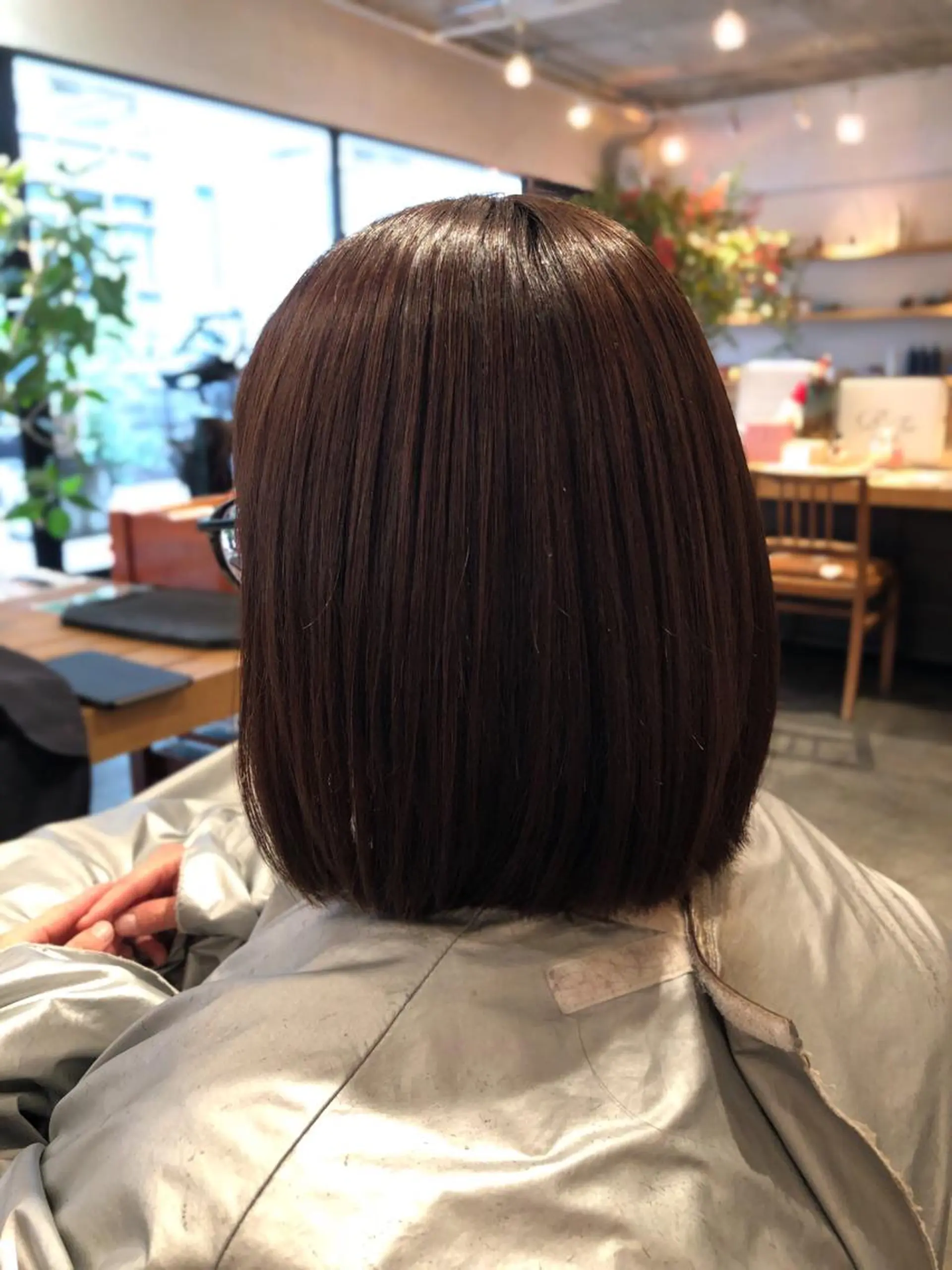 ミディアム ボブ 縮毛矯正 カット 縮毛矯正 トリートメント 韓国風カット/ 髪質改善 黒崎のヘアスタイル